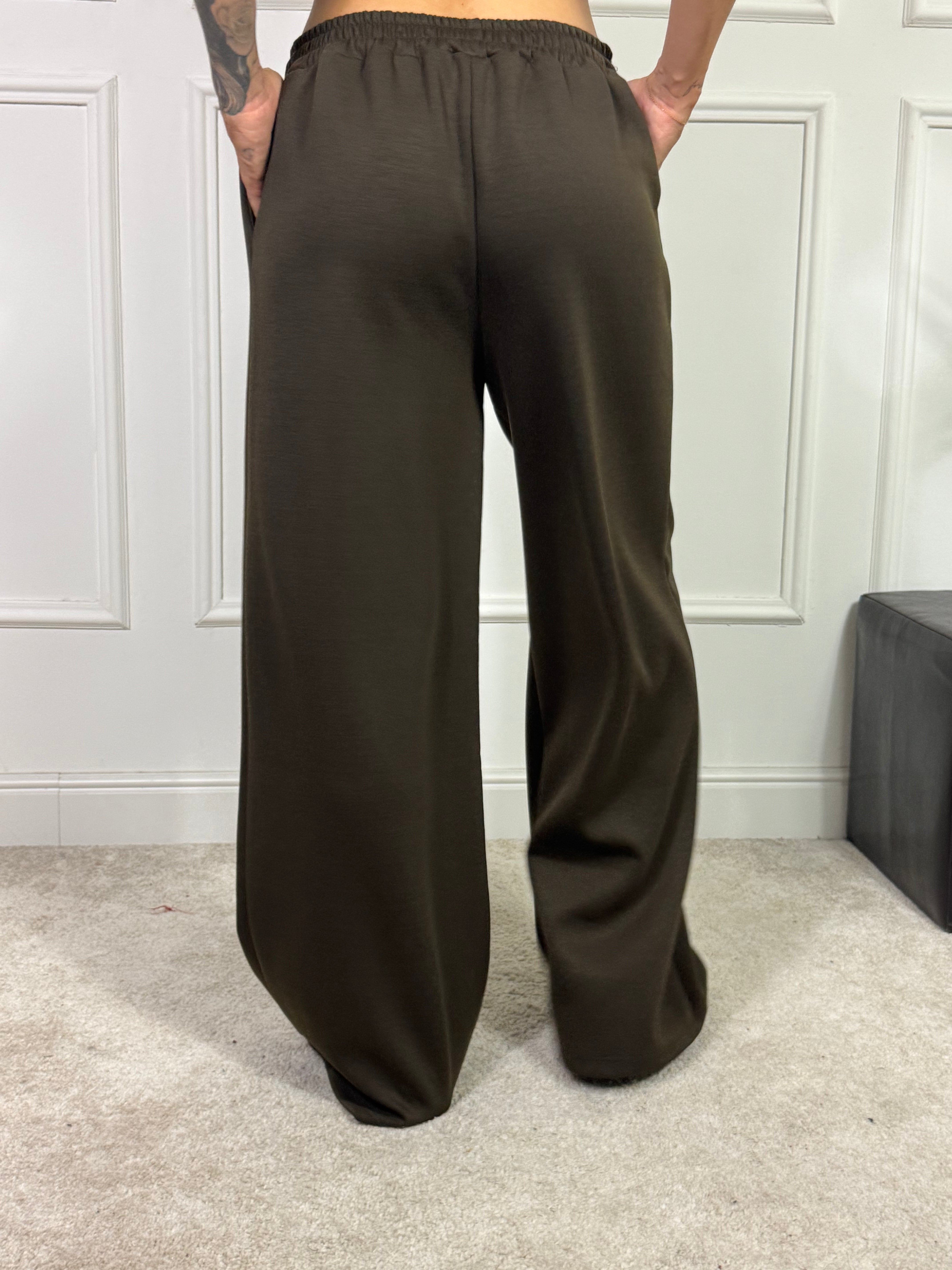 PANTALONE PALAZZO TESSUTO TECNICO Victoria ILMH TINTA UNITA