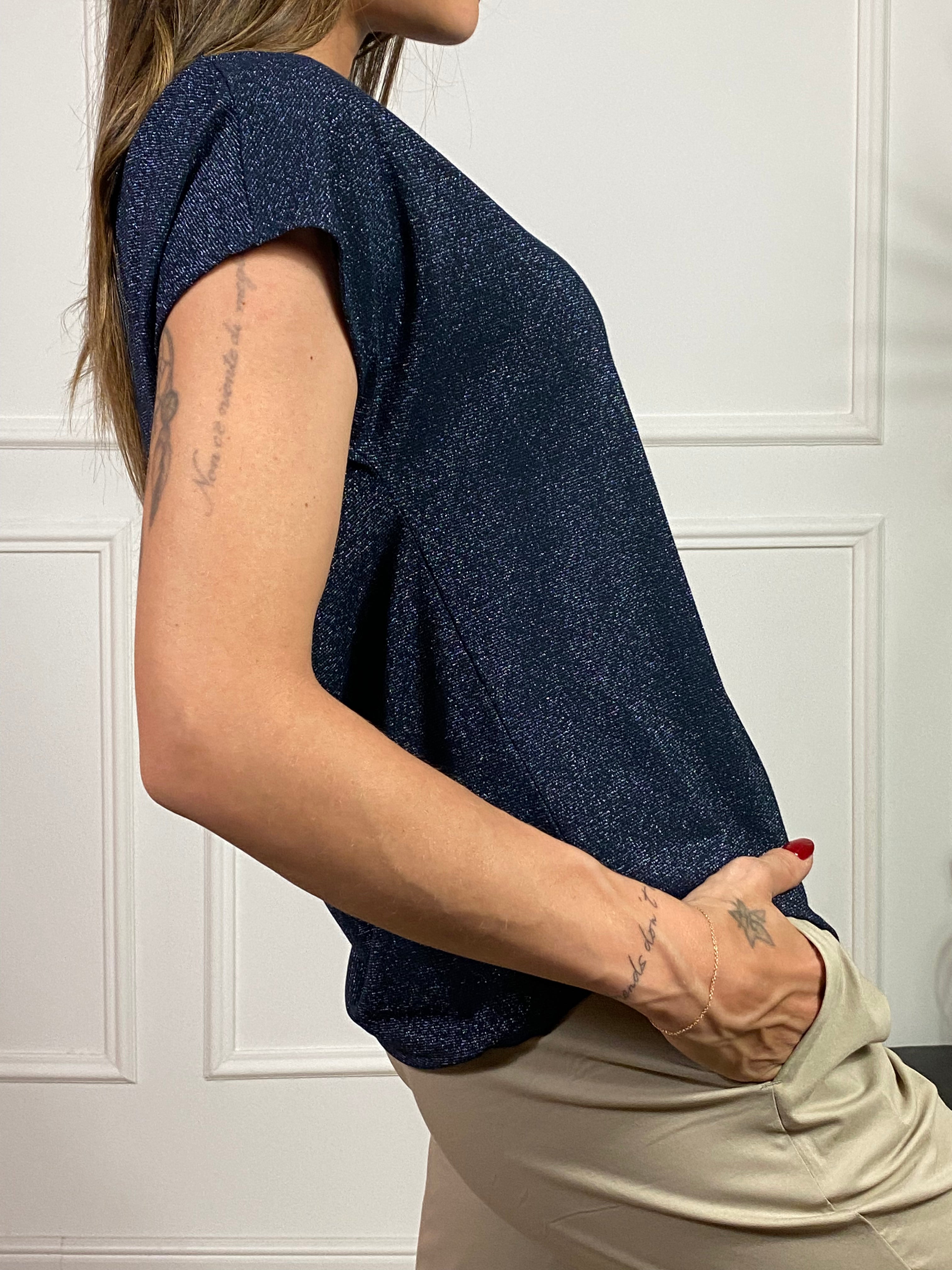 Maglia T-SHIRT MANICA CORTA in LUREX  Ragno ART. DS38T7
