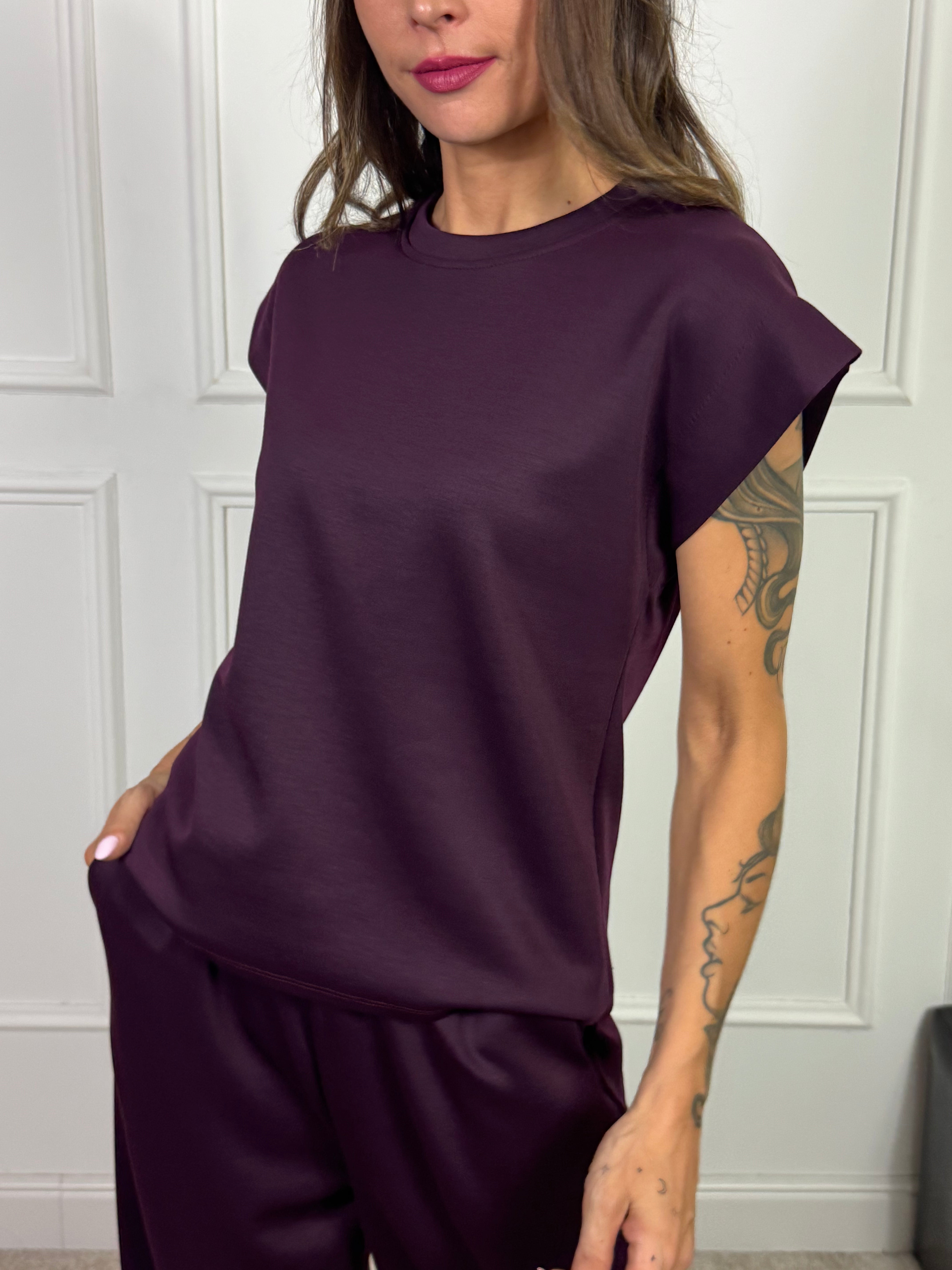 MAGLIA / FELPA manica accennata TESSUTO TECNICO Victoria ILMH TINTA UNITA
