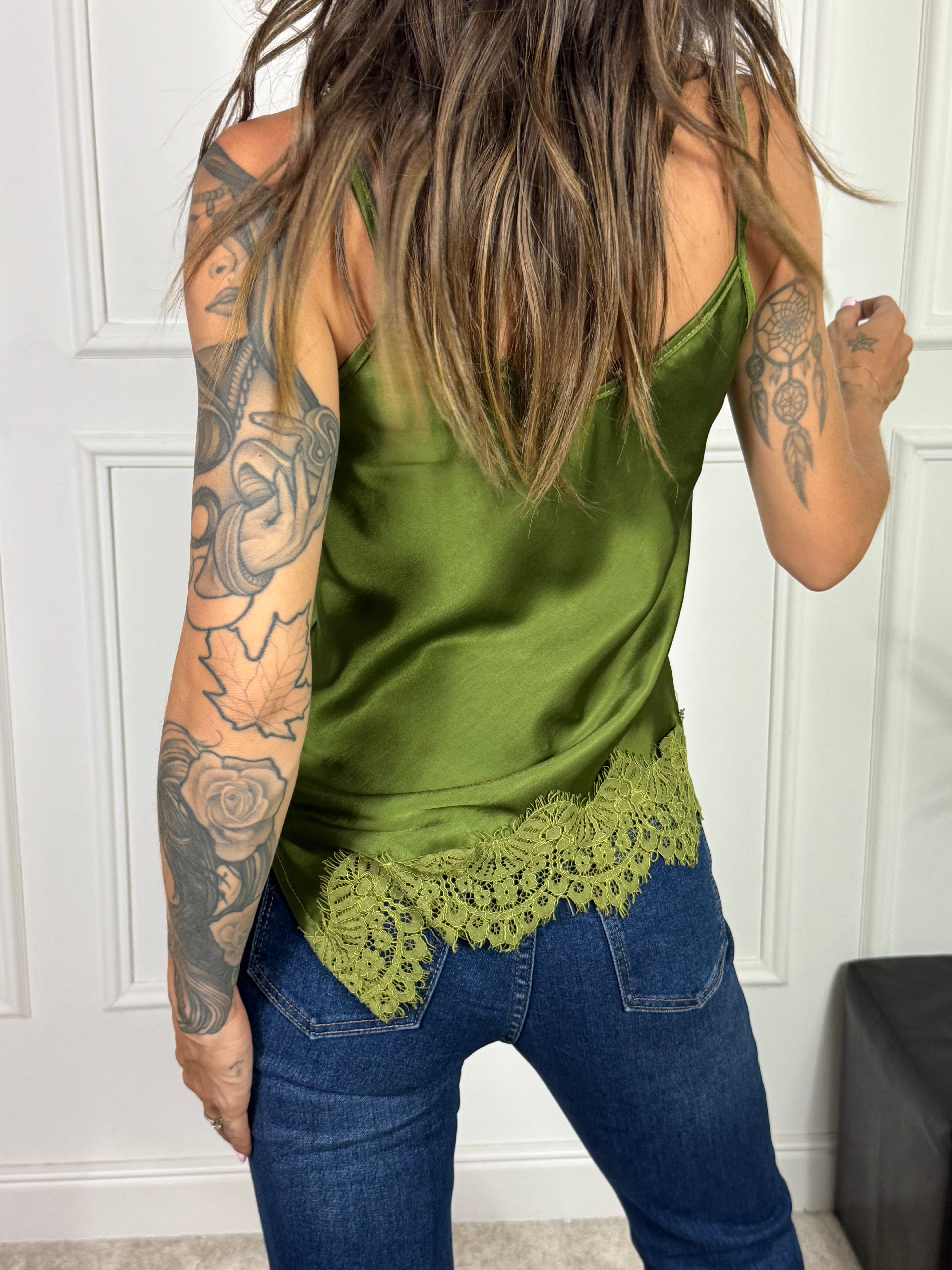 Top in RASO con SPALLINI Victoria ILMH BORDO PIZZO