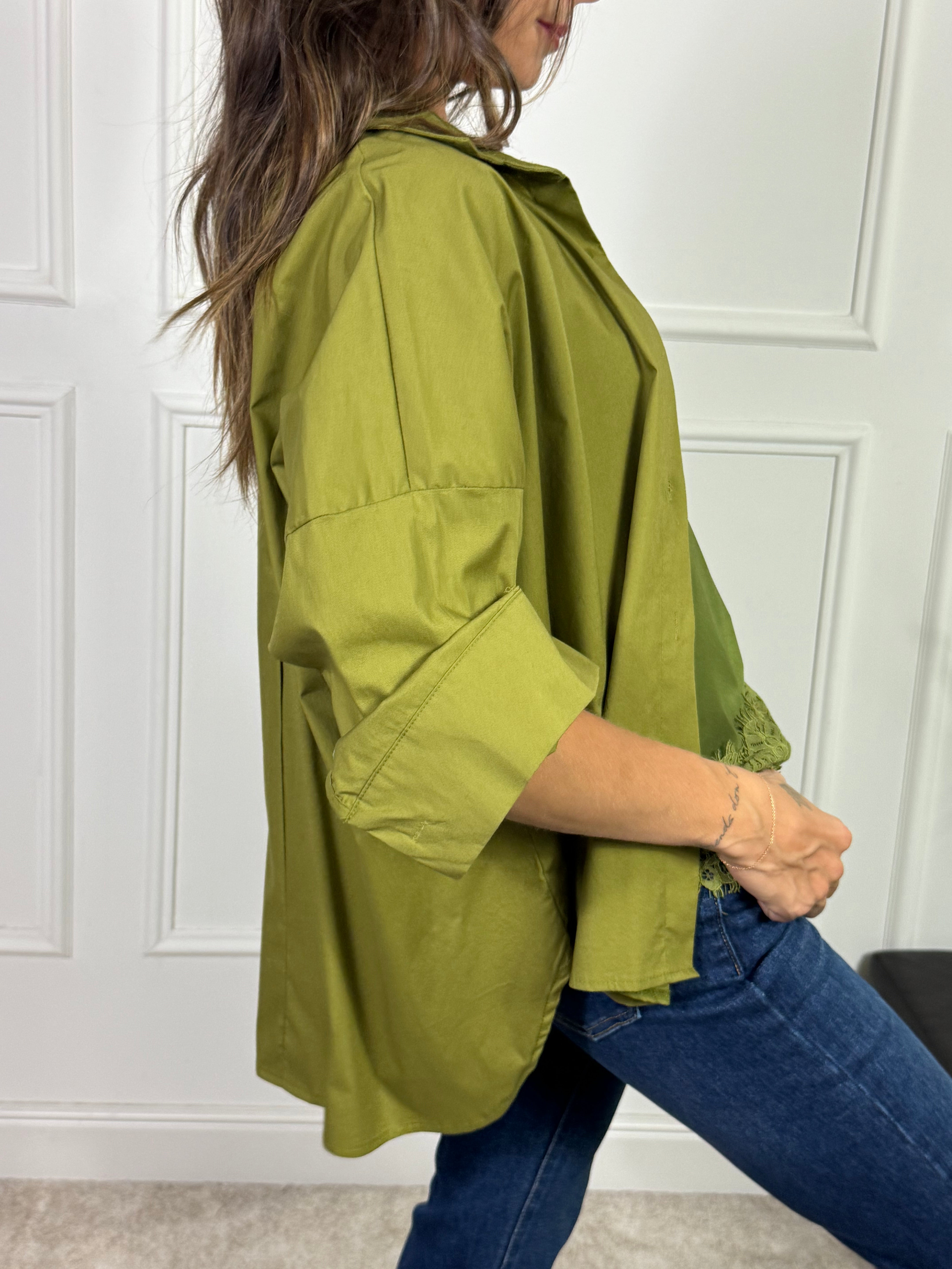 Camicia in cotone elasticizzato OVER Victoria ILMH