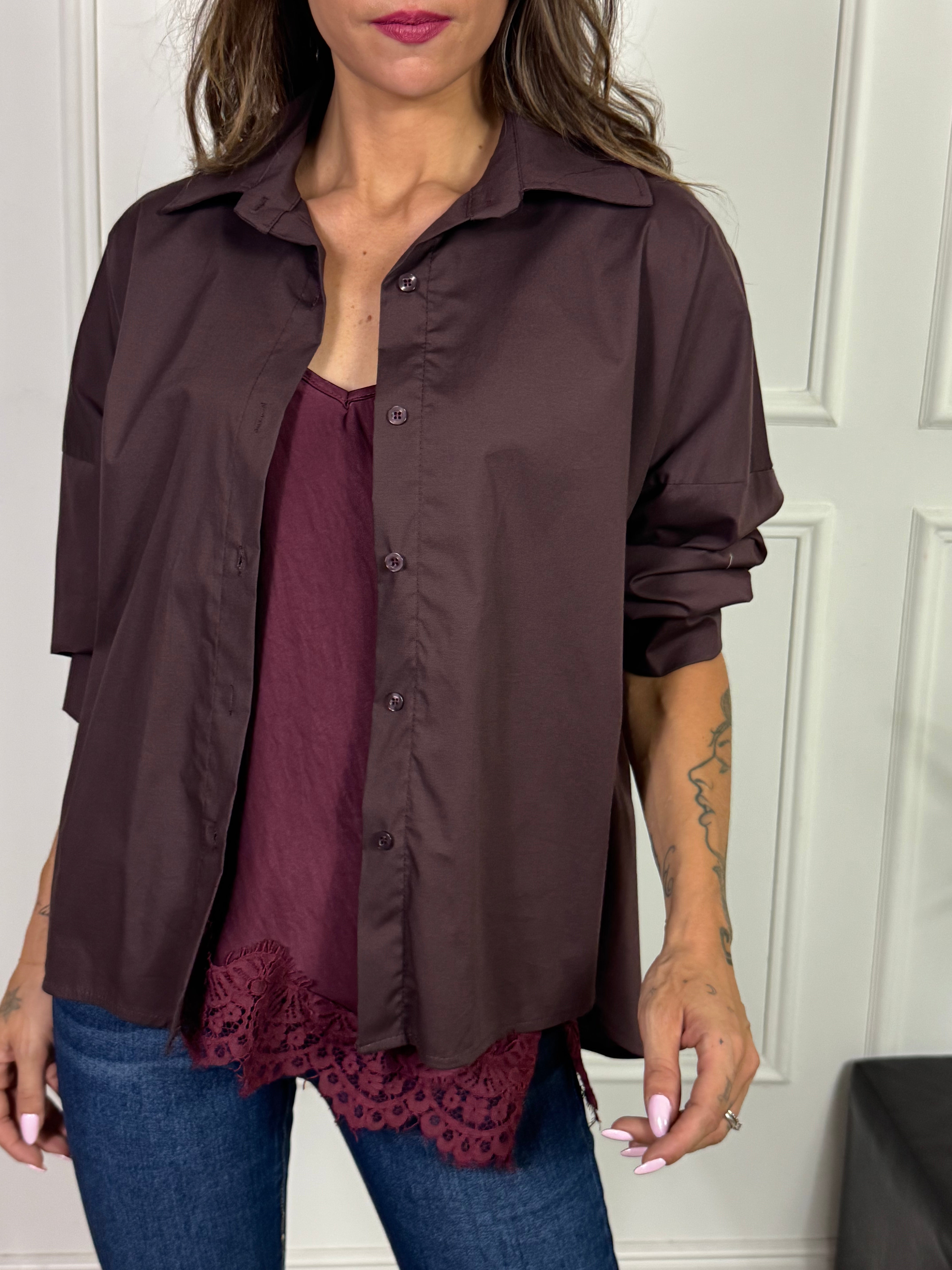 Camicia in cotone elasticizzato OVER Victoria ILMH