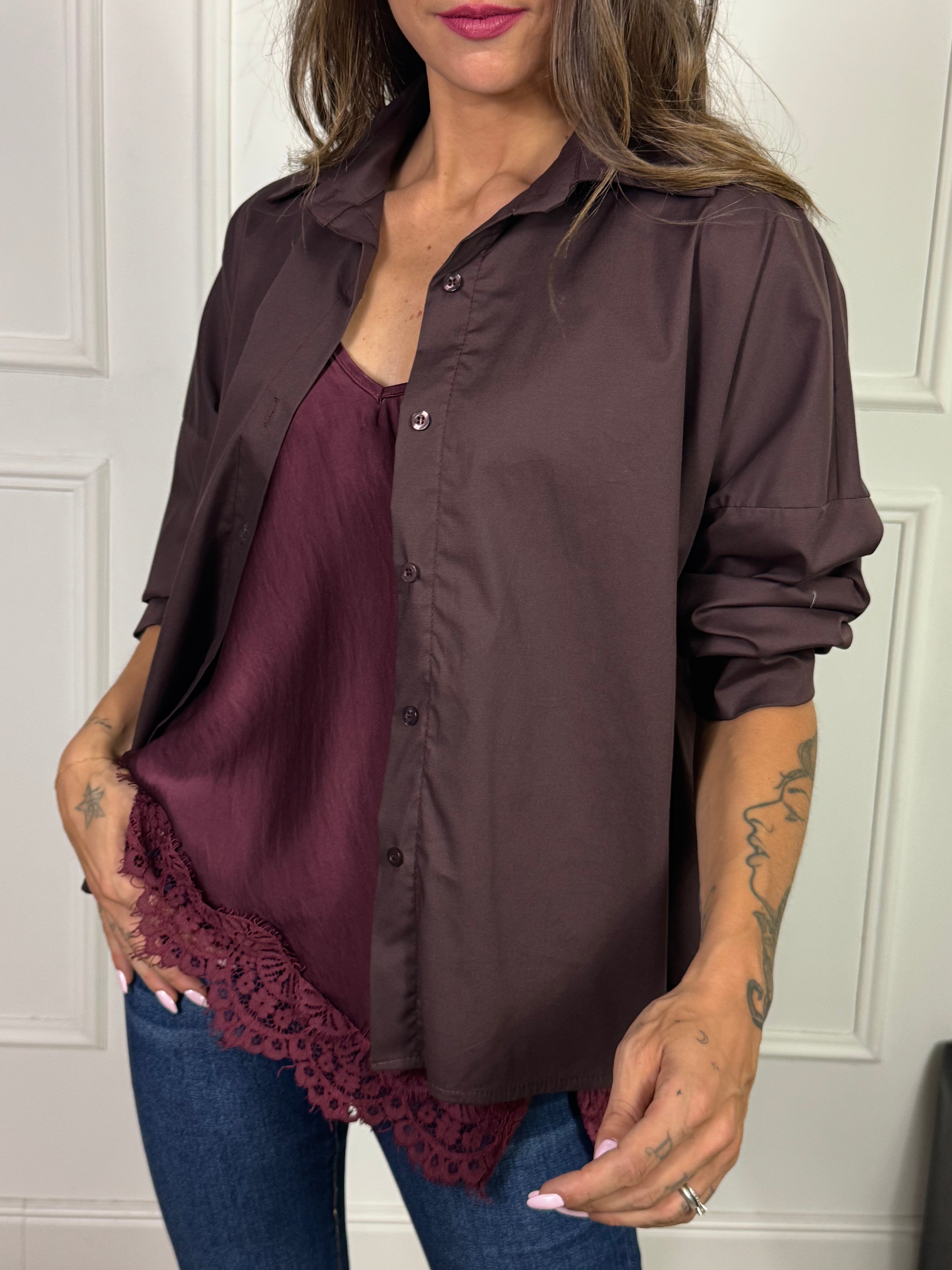 Camicia in cotone elasticizzato OVER Victoria ILMH