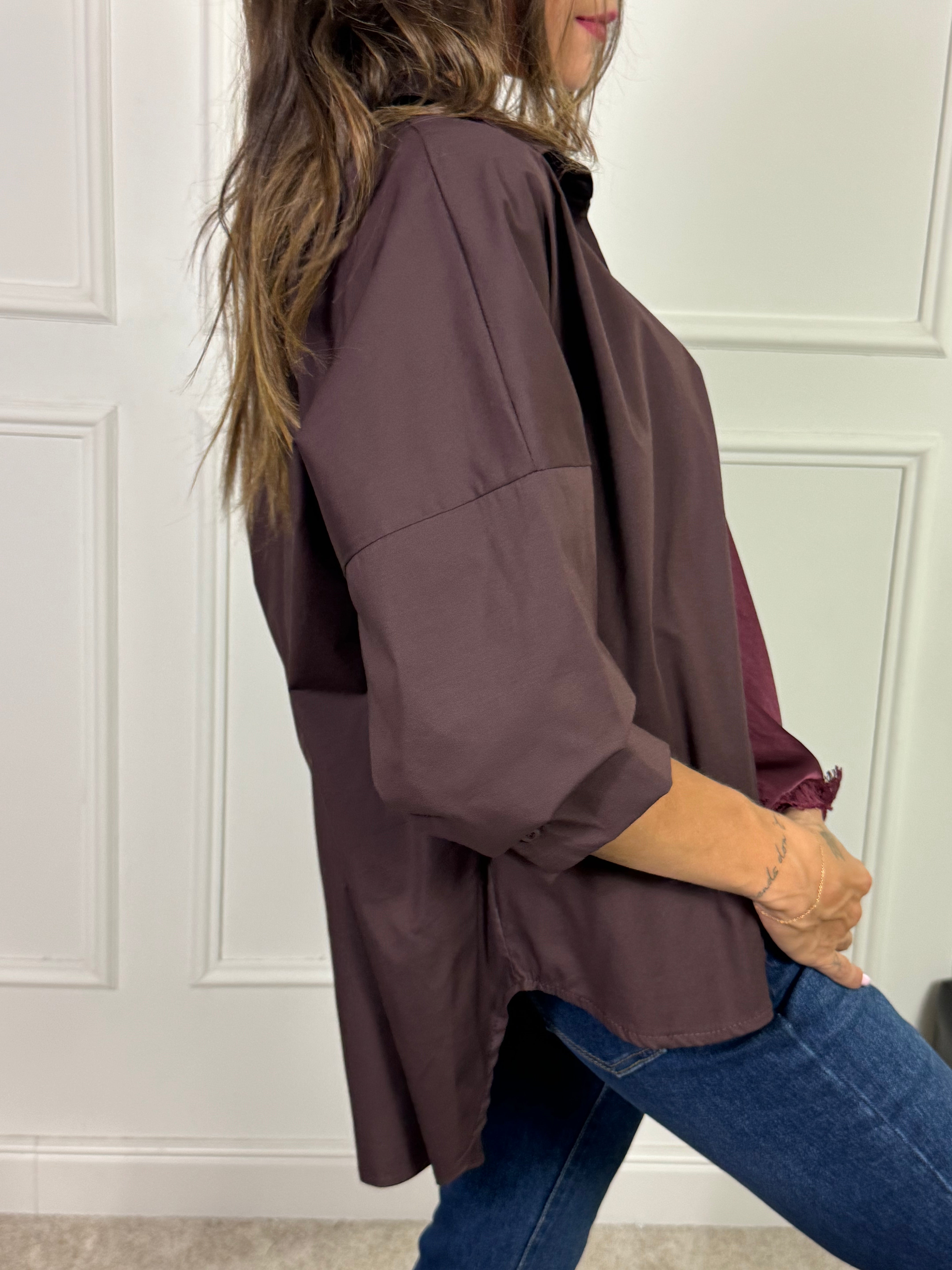 Camicia in cotone elasticizzato OVER Victoria ILMH