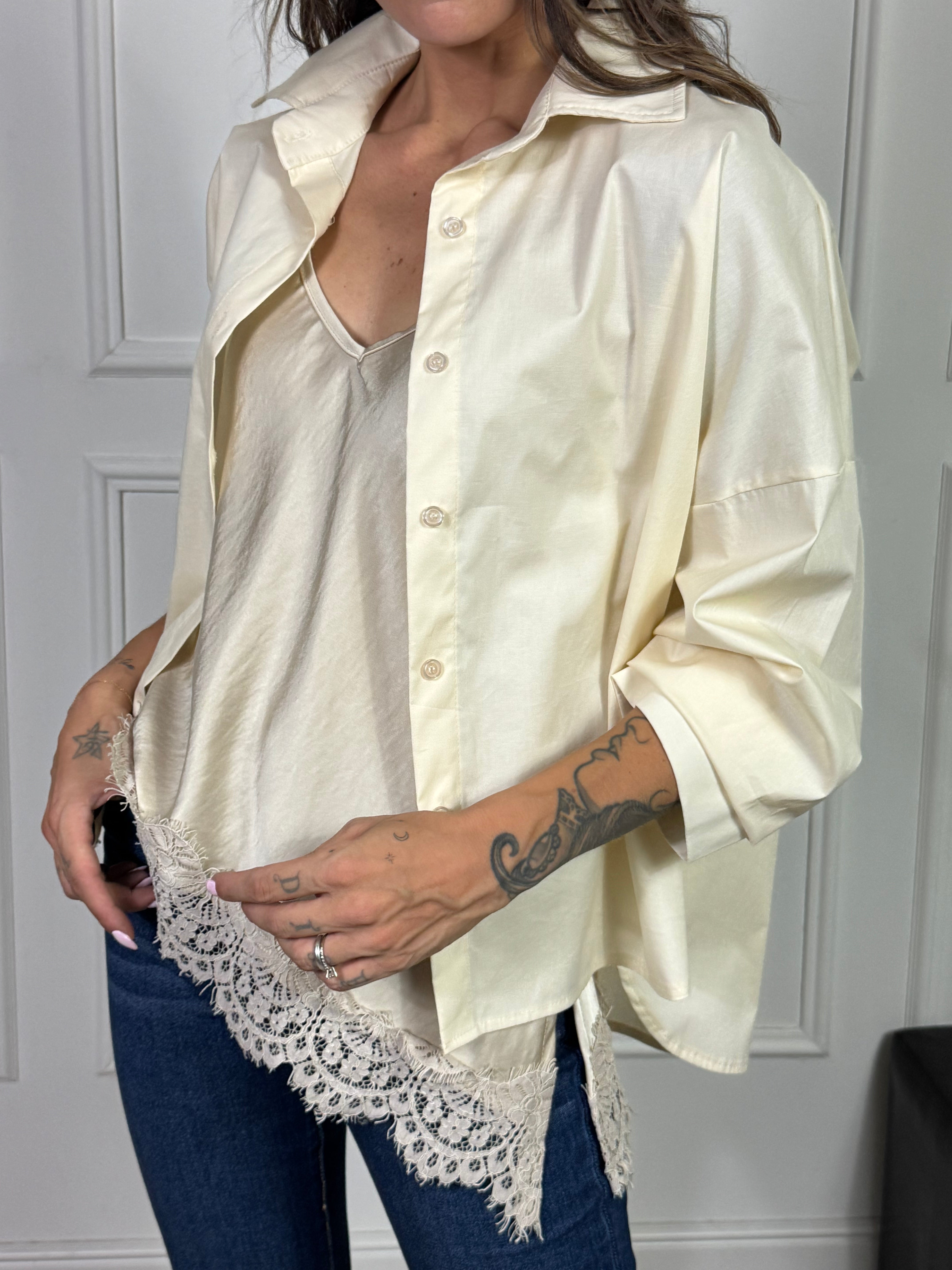 Camicia in cotone elasticizzato OVER Victoria ILMH