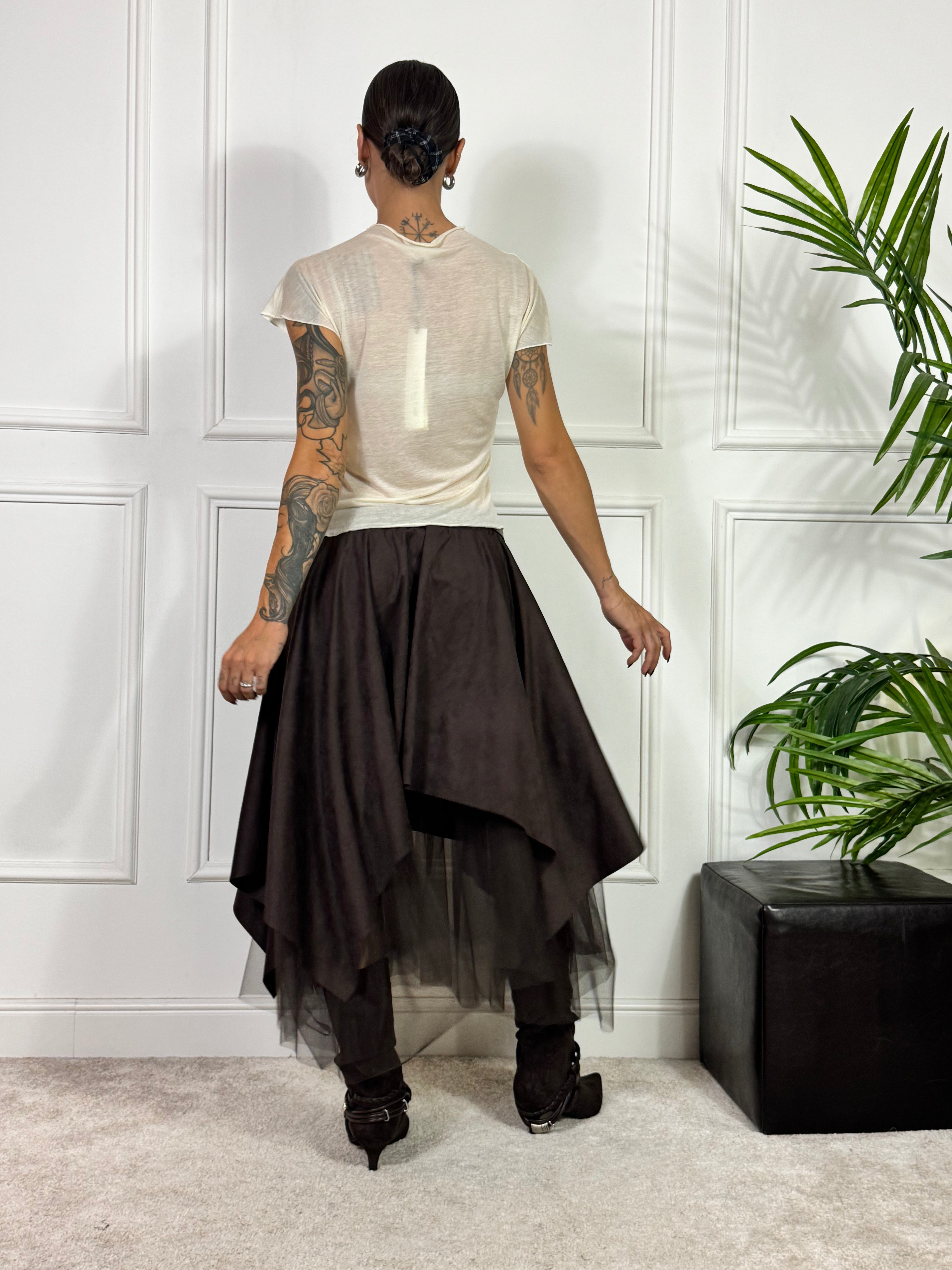 Gonna in ecopelle scamosciata Victoria ILMH SOTTOVESTE IN TULLE