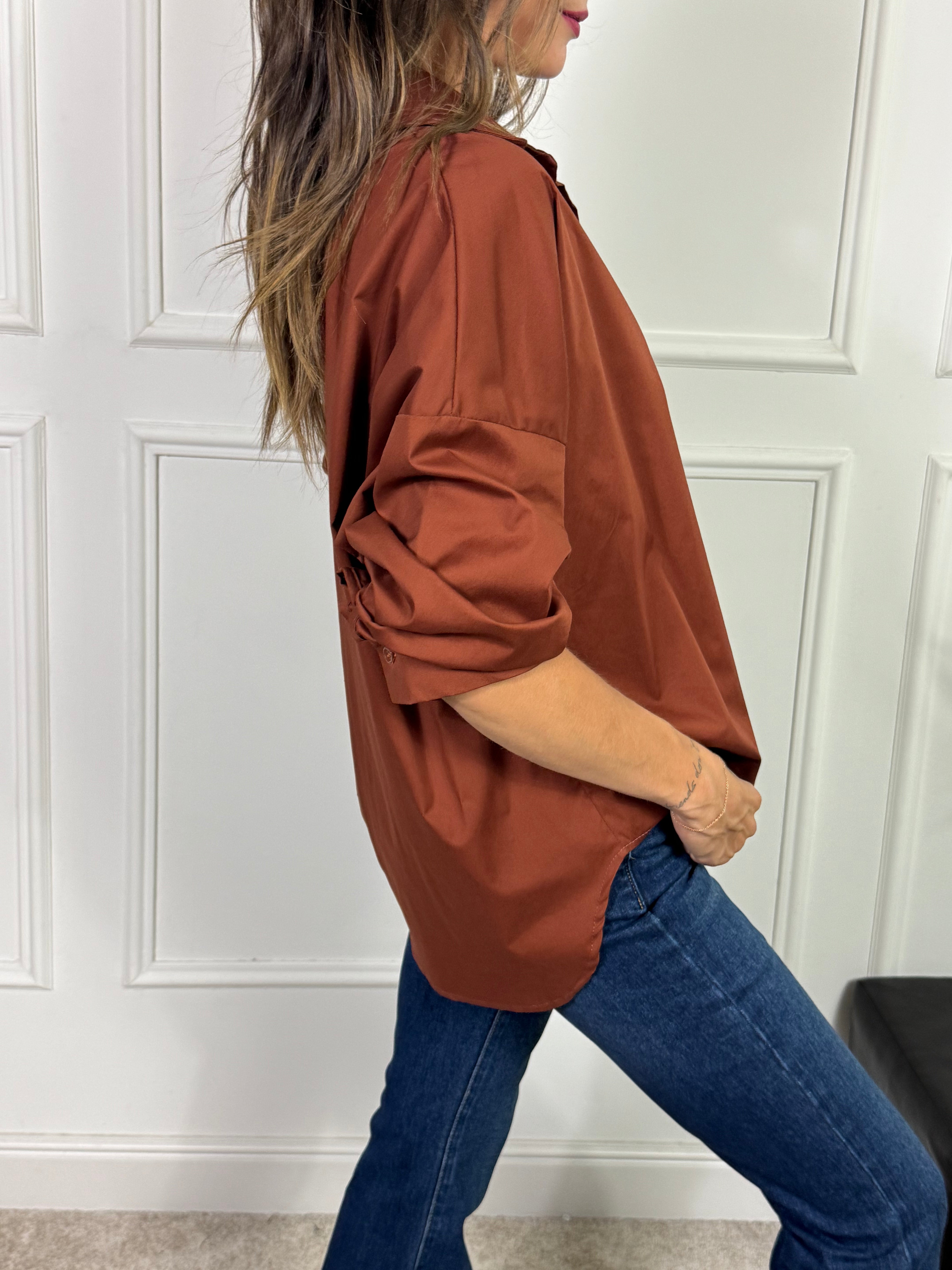 Camicia in cotone elasticizzato OVER Victoria ILMH