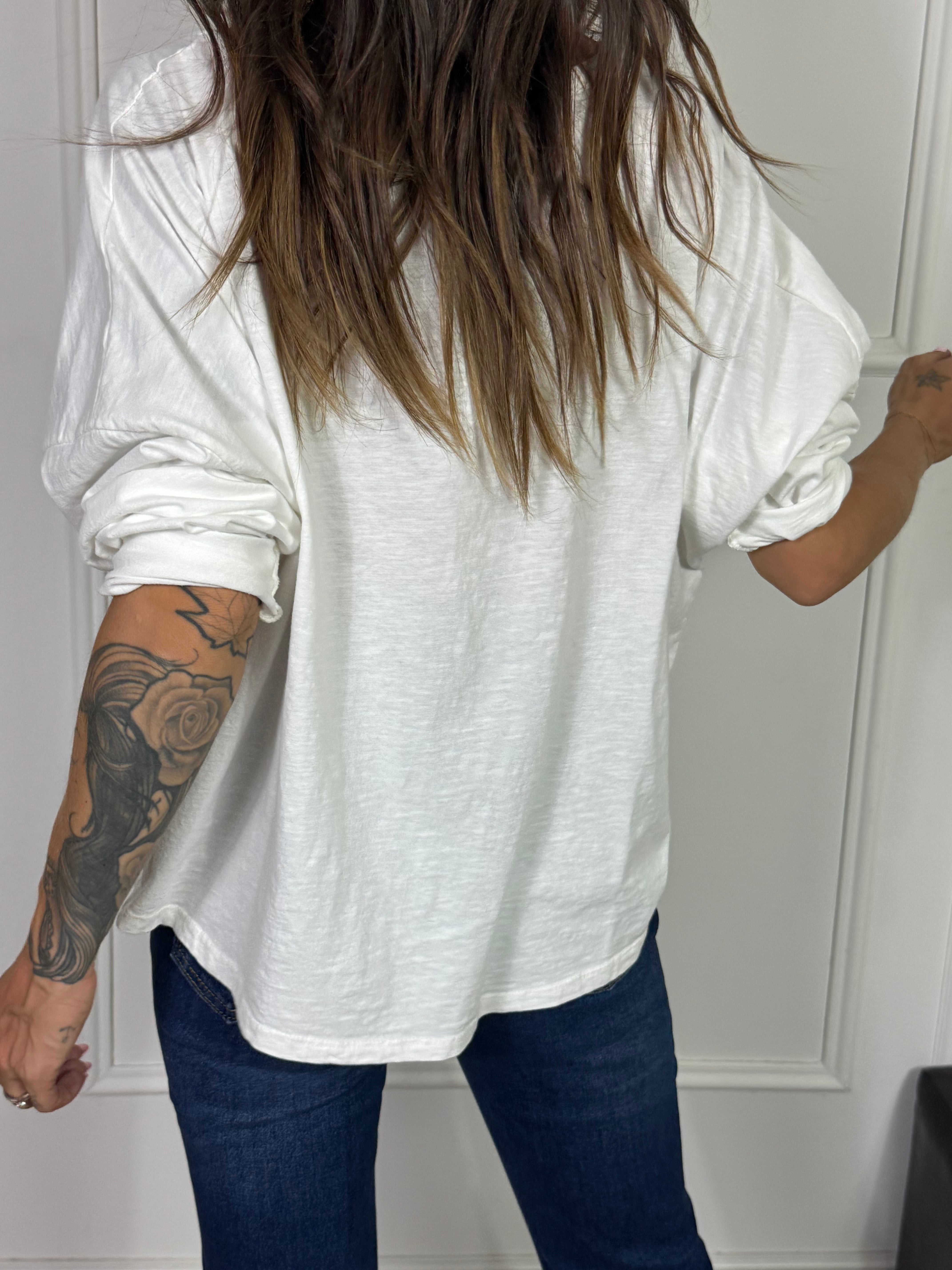 Maglia in cotone manica lunga OVER Victoria ILMH SCOLLO V