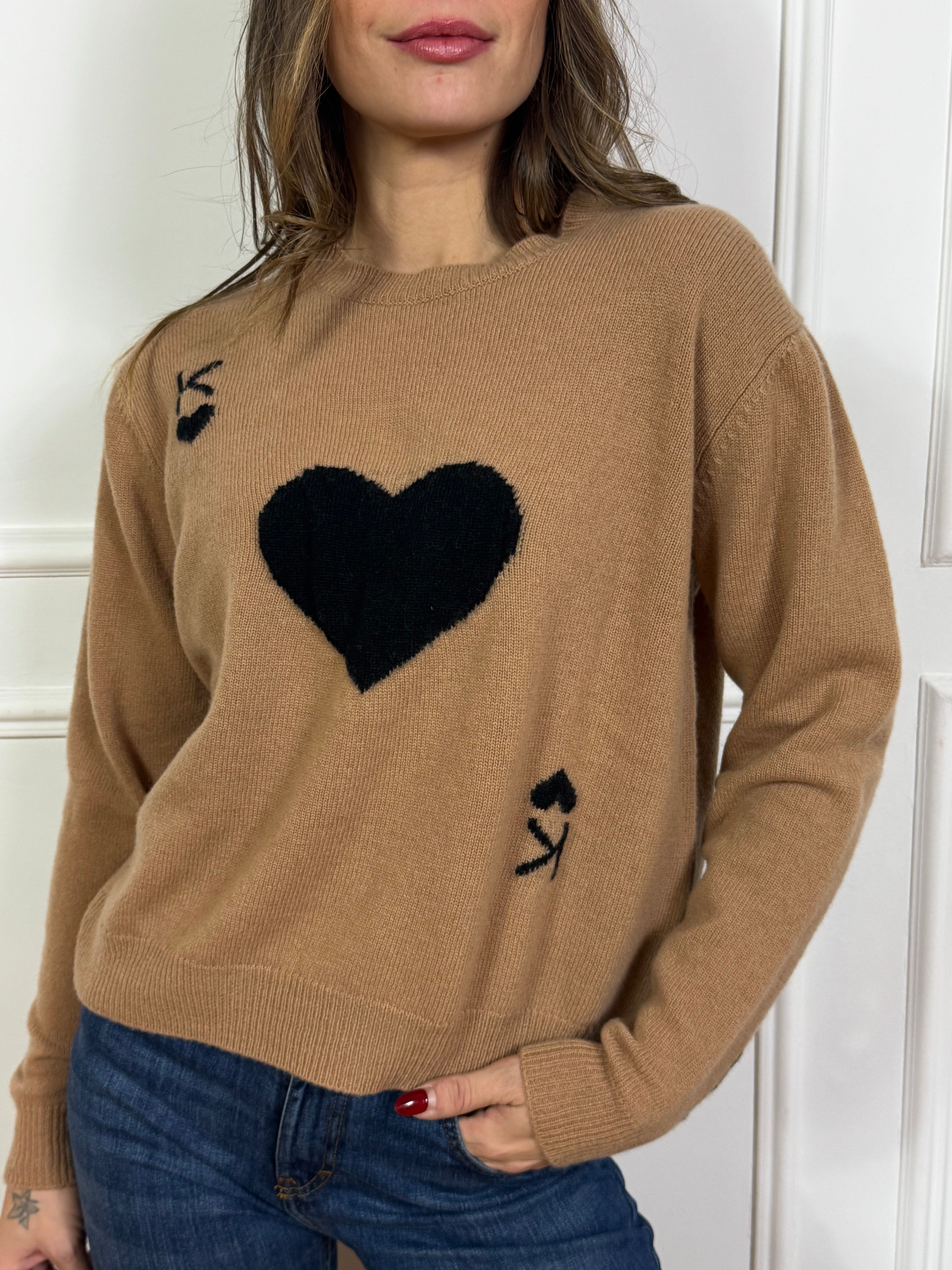 Maglioncino girocollo Kontatto CARTA CUORI