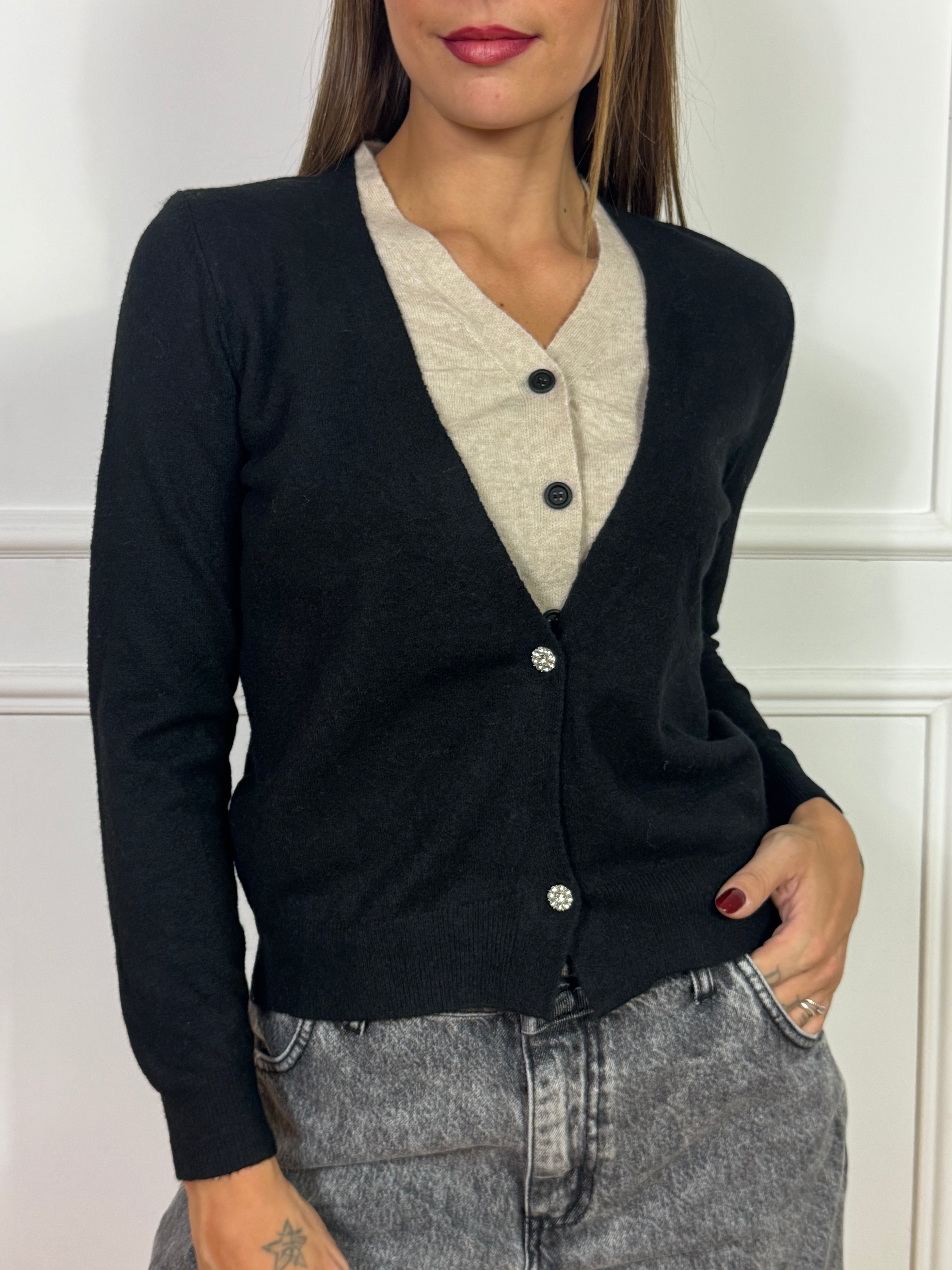 Cardigan effetto doppiato Susy Mix