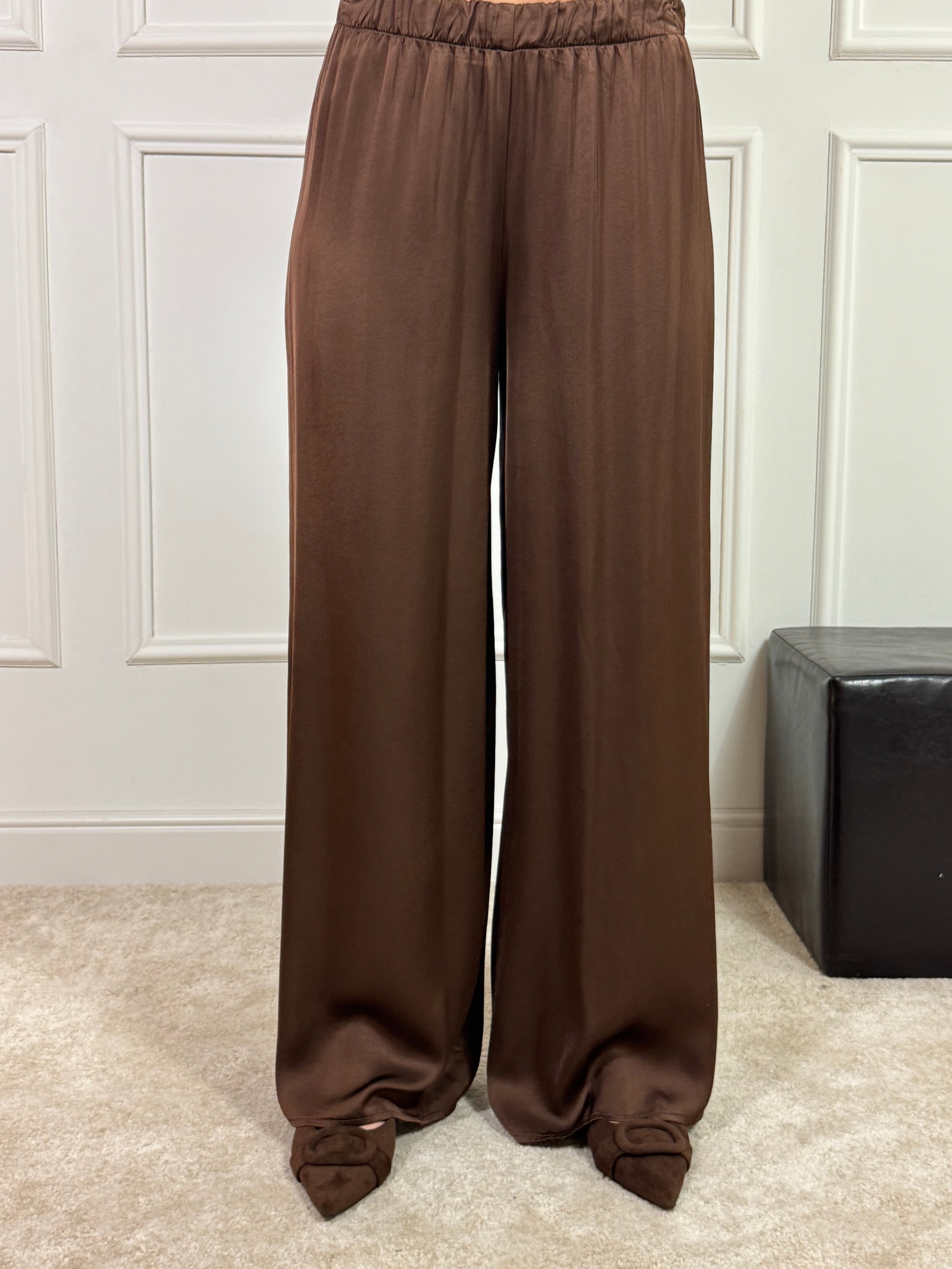 Pantalone ampio in raso HAVE ONE
