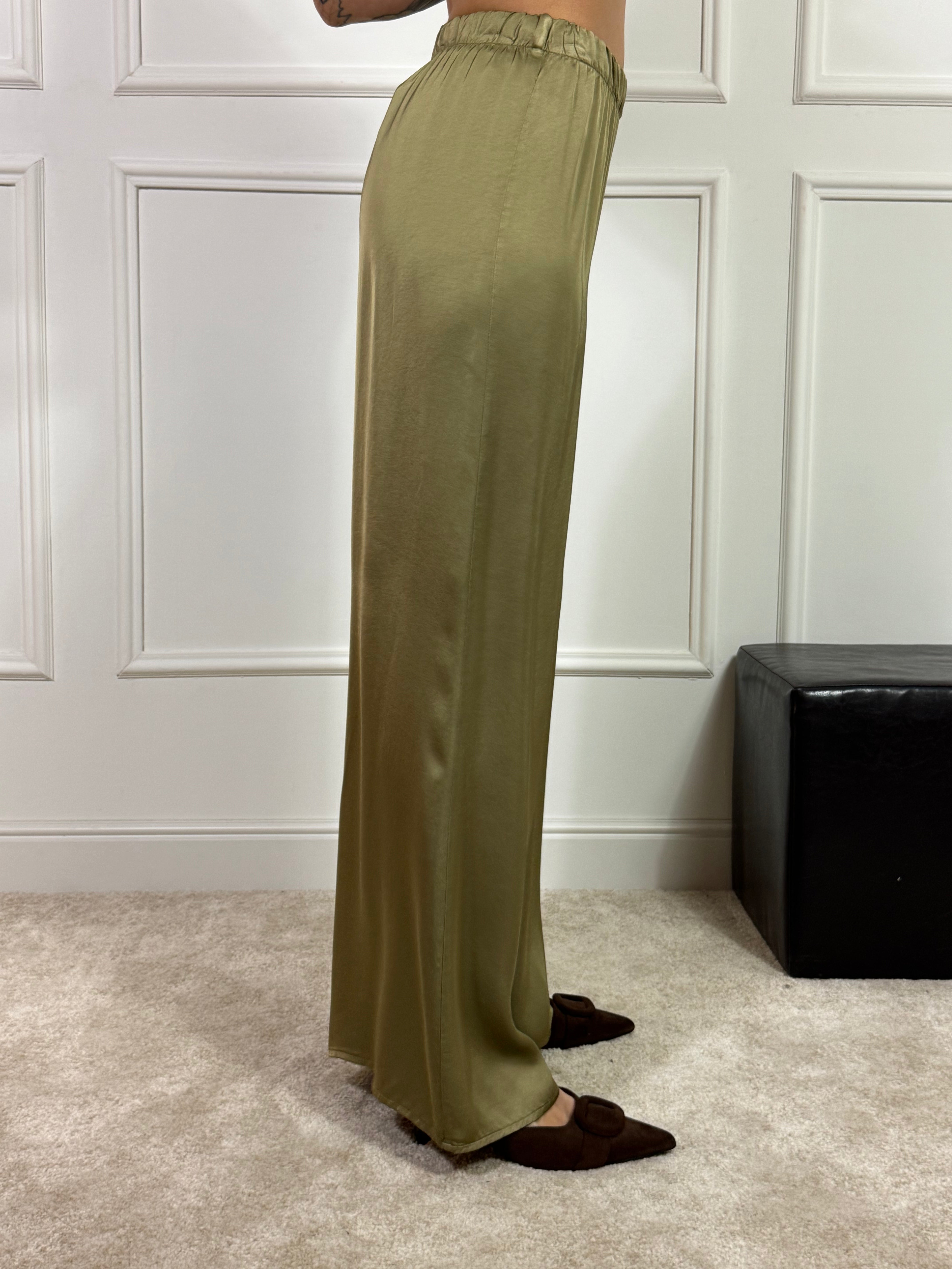 Pantalone ampio in raso HAVE ONE