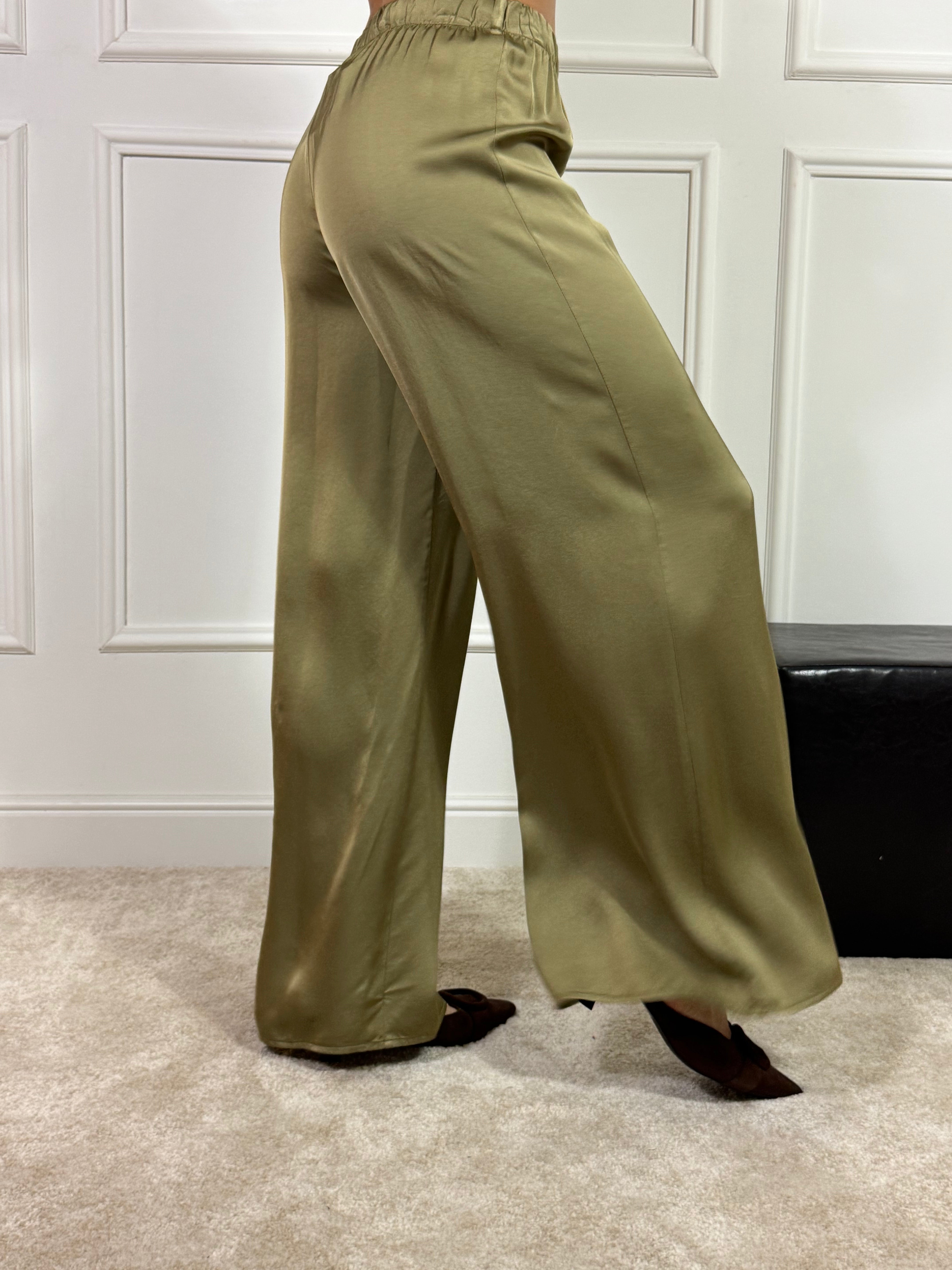 Pantalone ampio in raso HAVE ONE