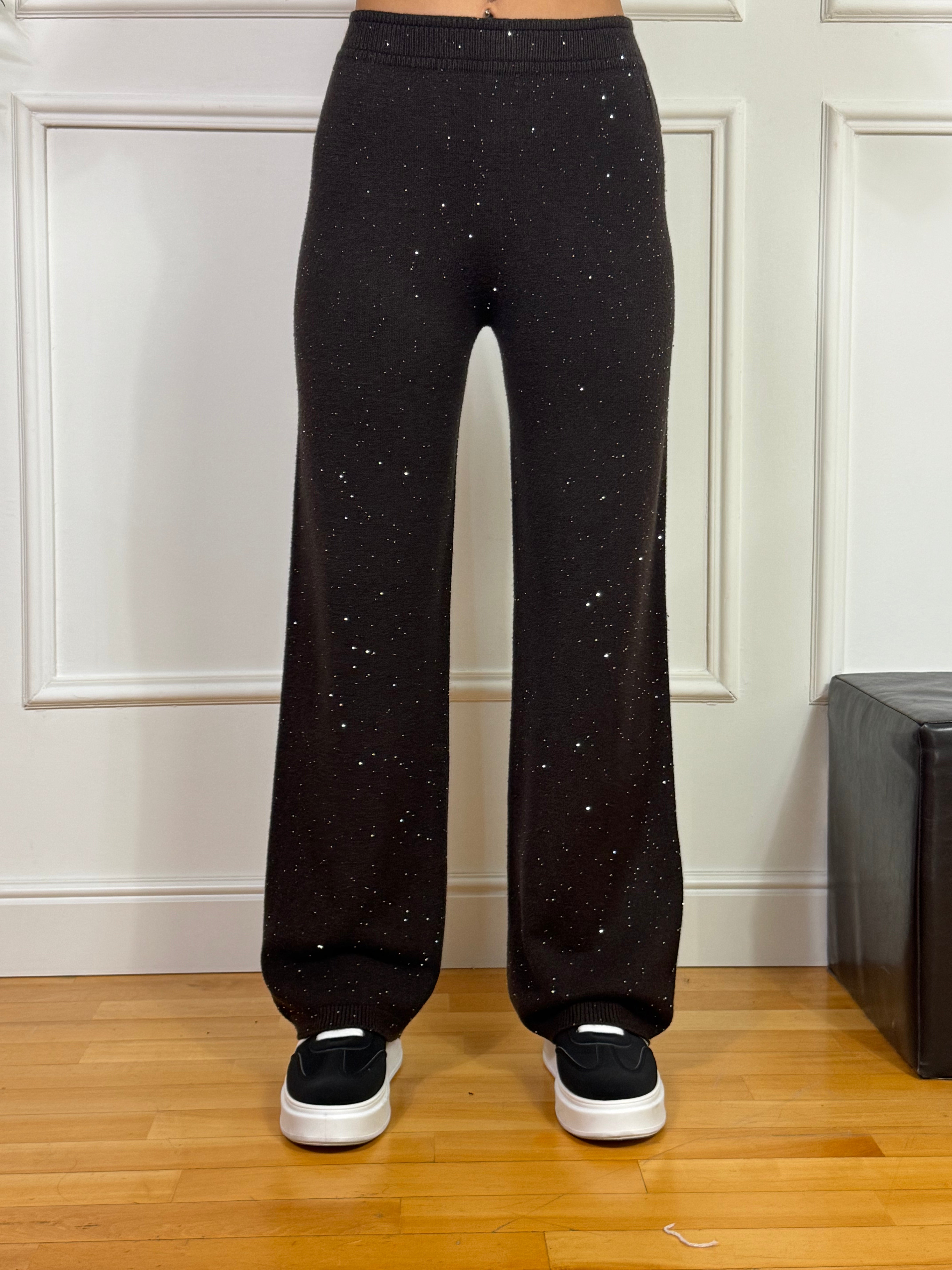 Pantalone in maglia Susy Mix con MICROPAILLETTES