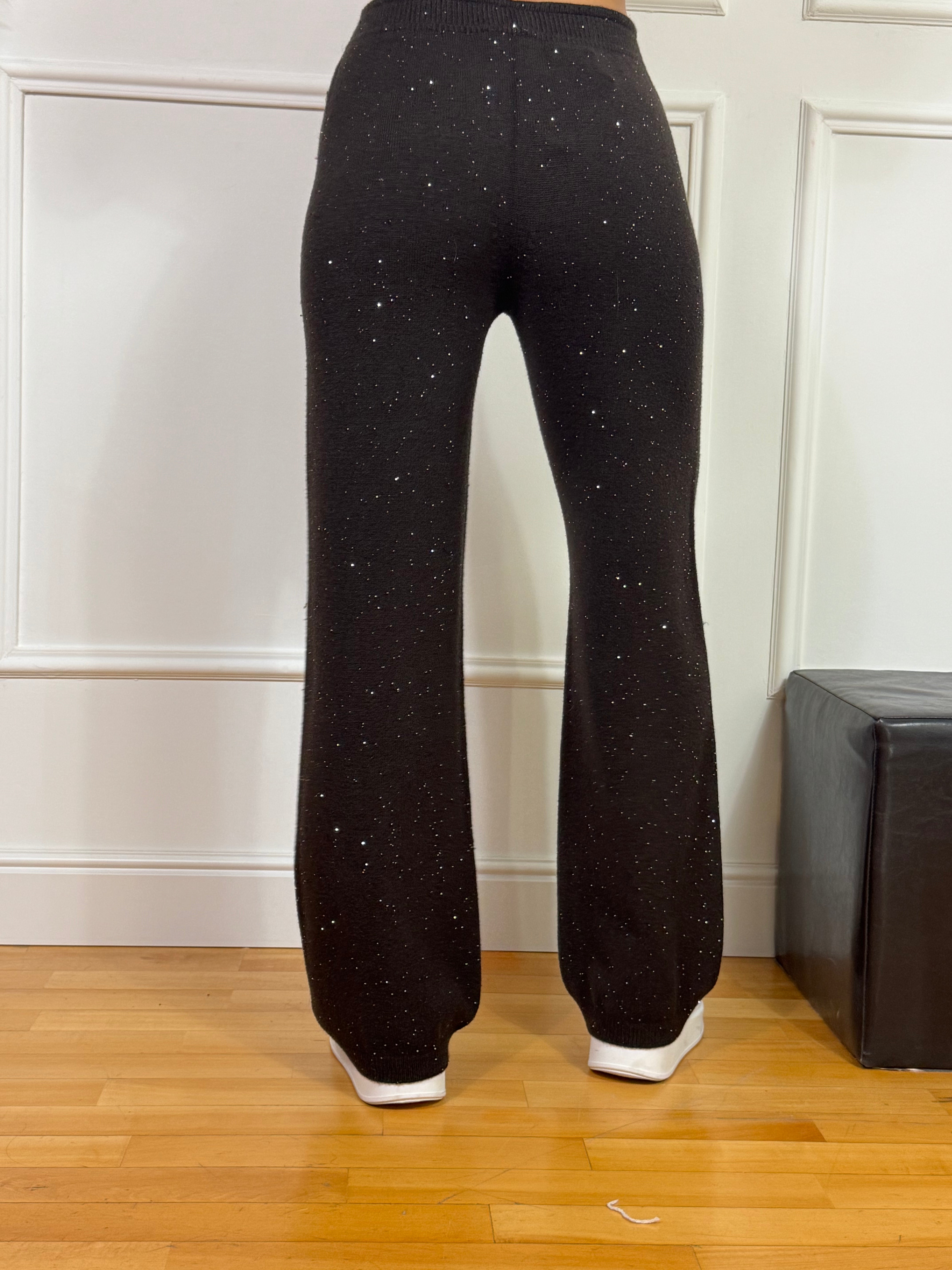 Pantalone in maglia Susy Mix con MICROPAILLETTES