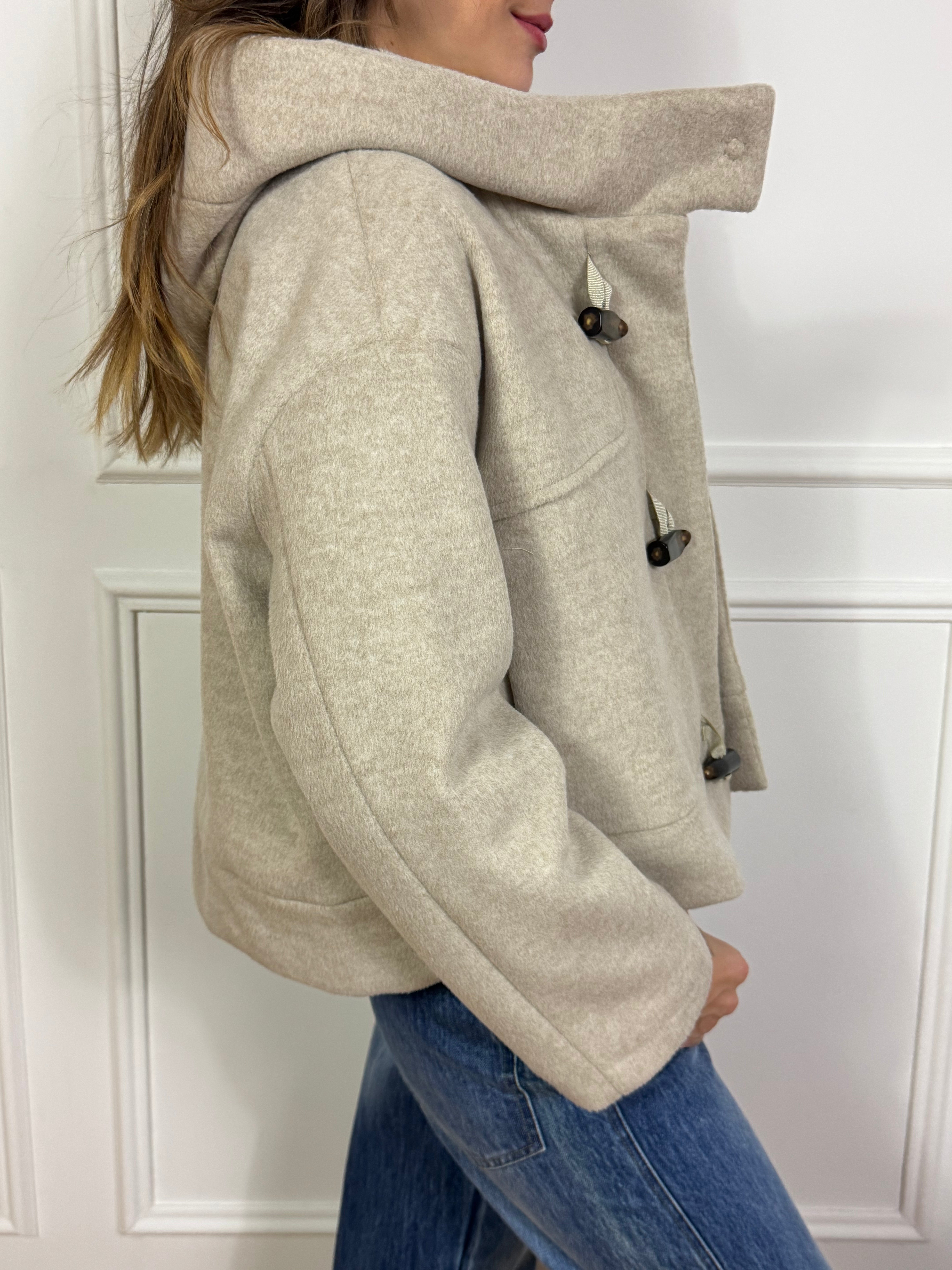 Giacca corta con alamari e cappuccio Motel