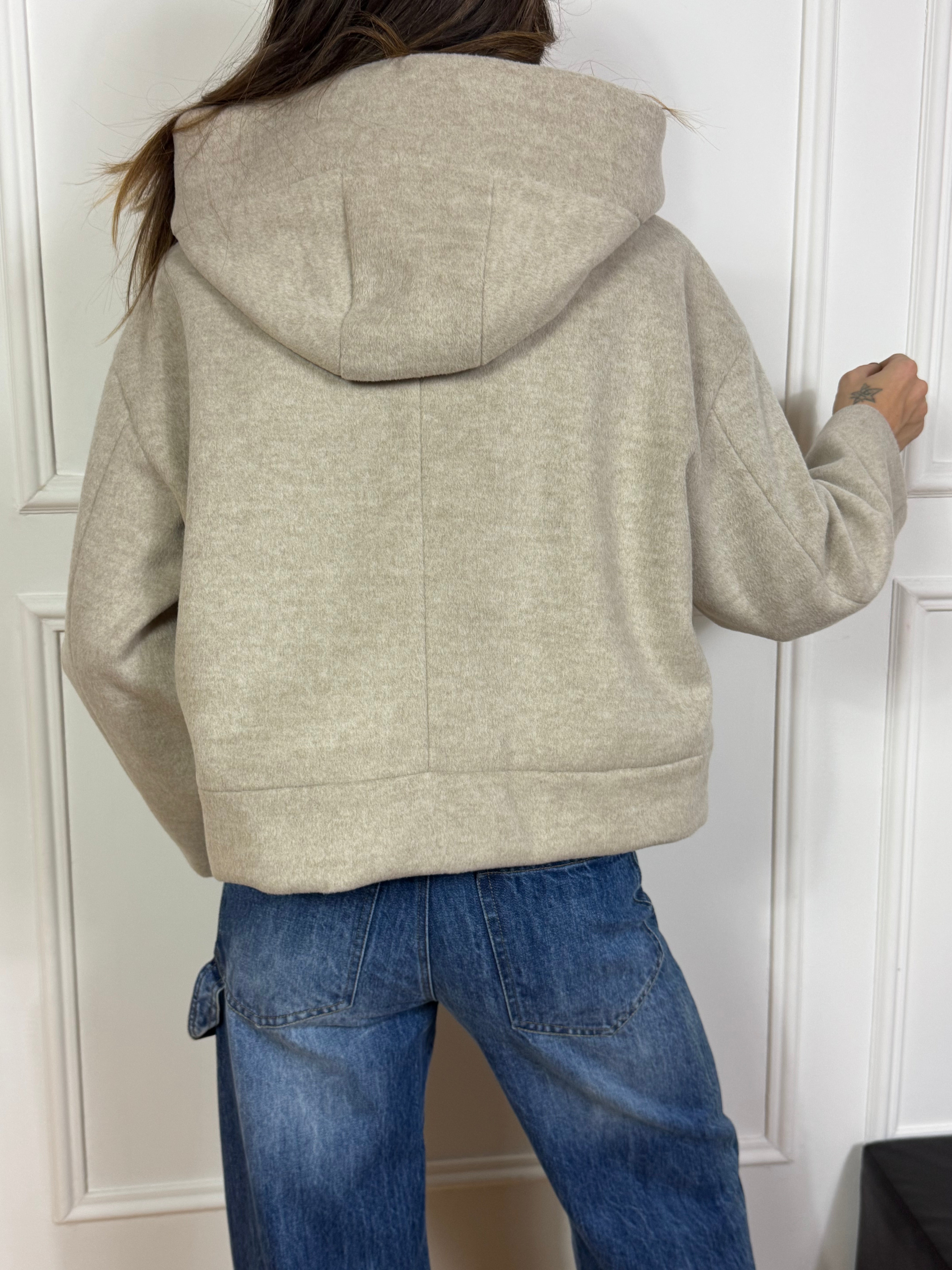 Giacca corta con alamari e cappuccio Motel