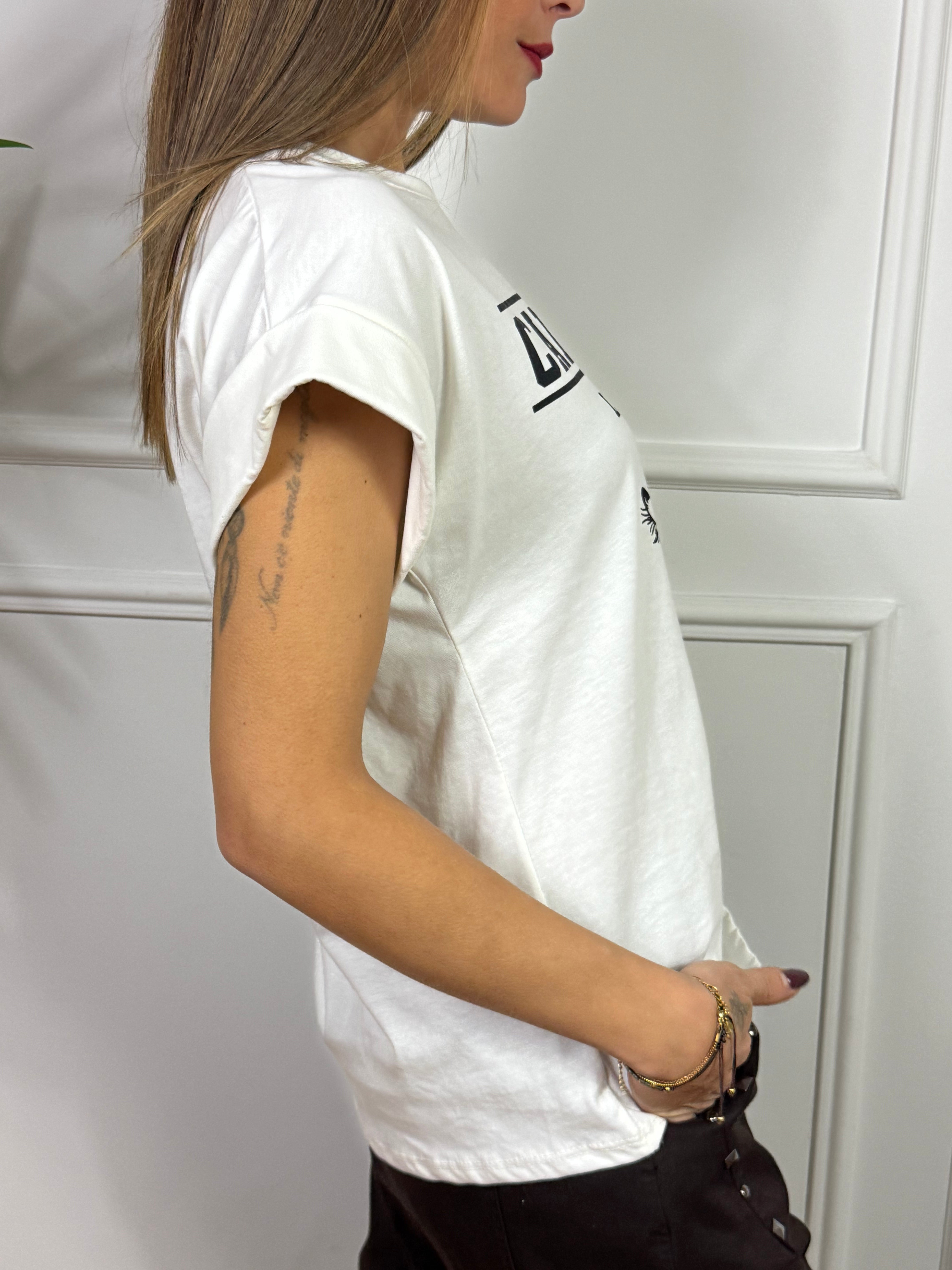 T-shirt Kikisix con stampa LEOPARDO CALIFORNIA