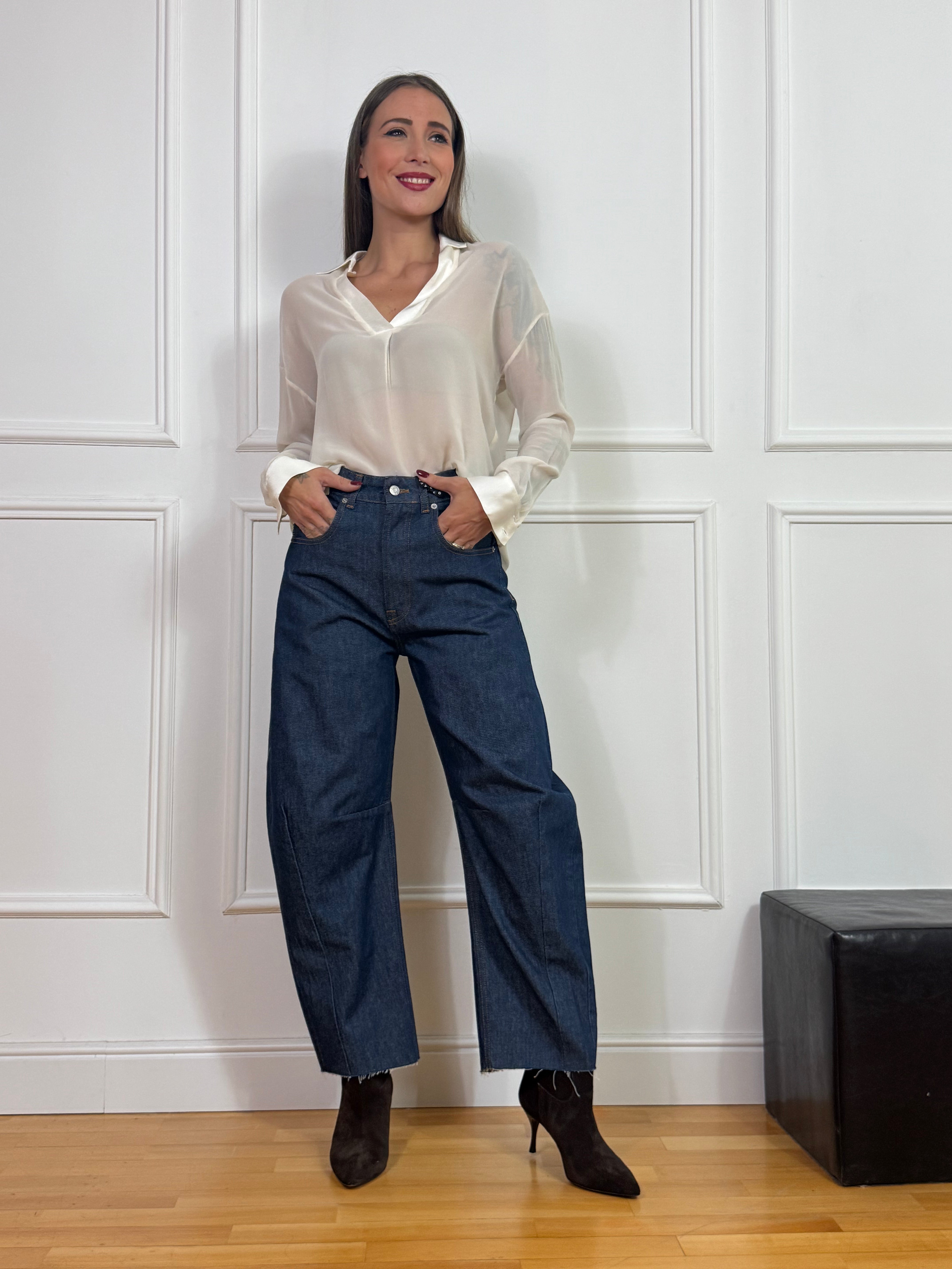 Jeans Have One BARBARA RAW LISCIO - Blue denim scuro