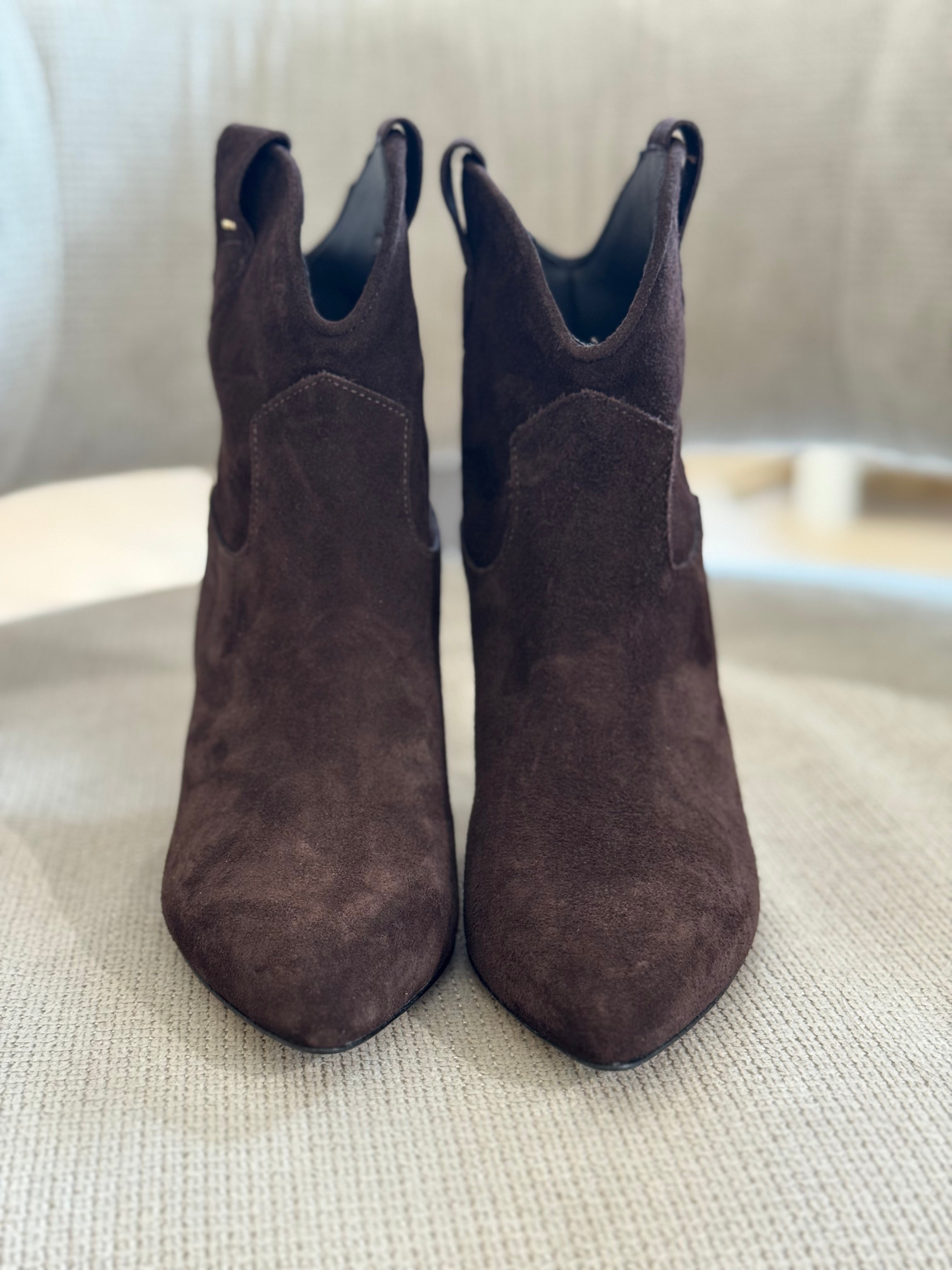 Stivaletto ankle-boot in vera pelle con tacco  OVYE'  - CAMOSCIO TESTA DI MORO