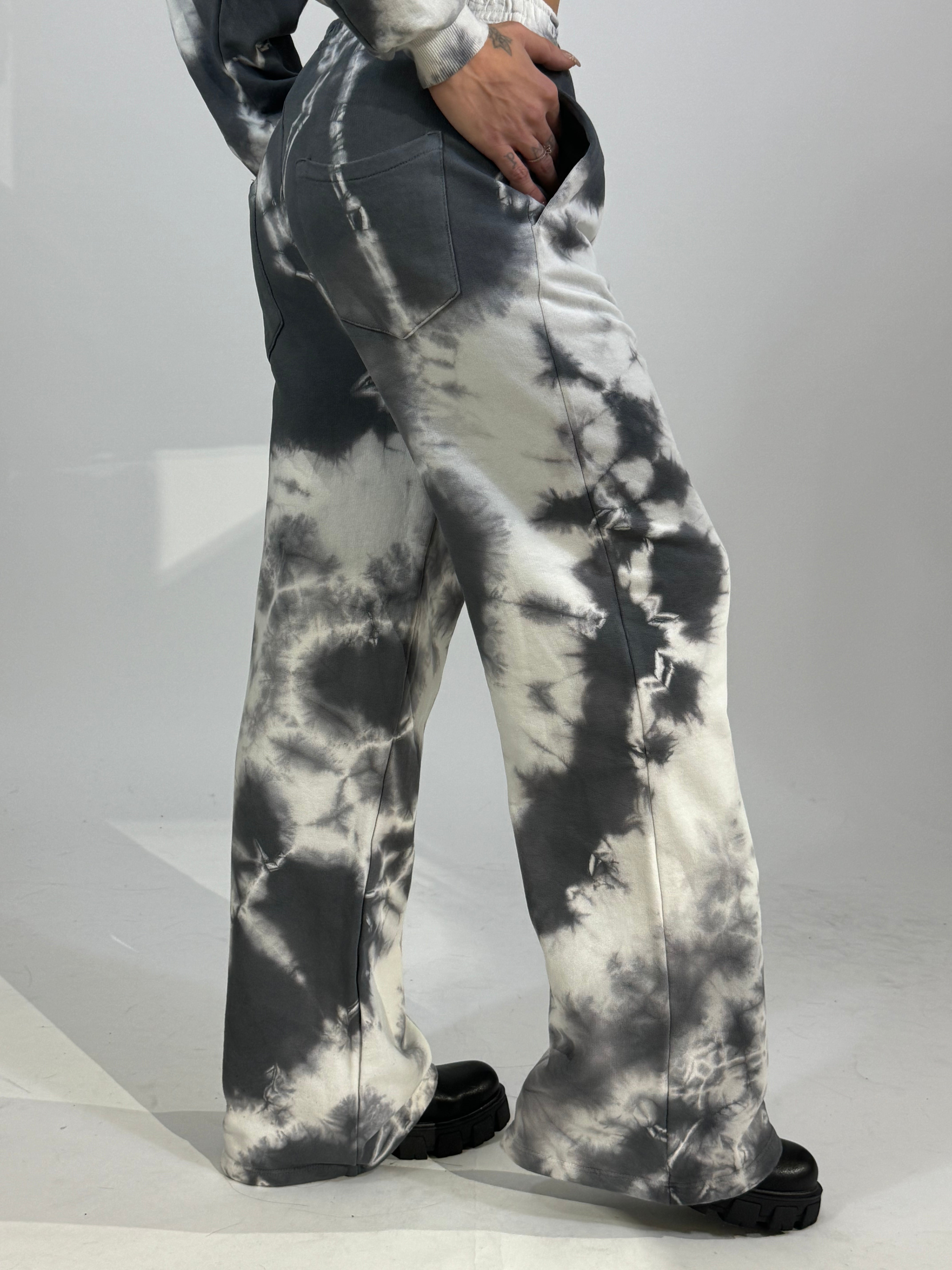 Pantalone garzato Kikisix effetto tie 'n' dye