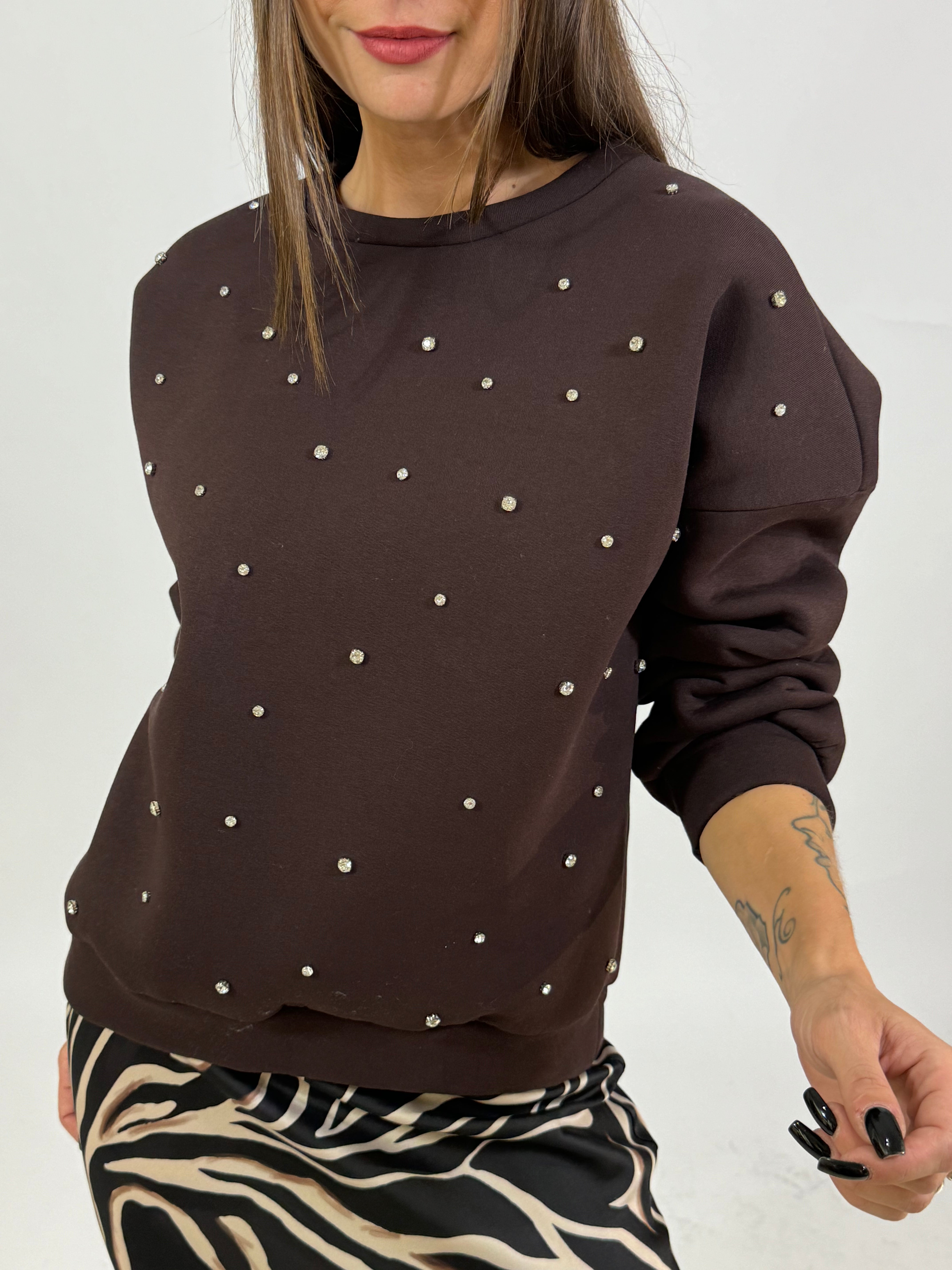 Maglia felpa Kikisix con strass