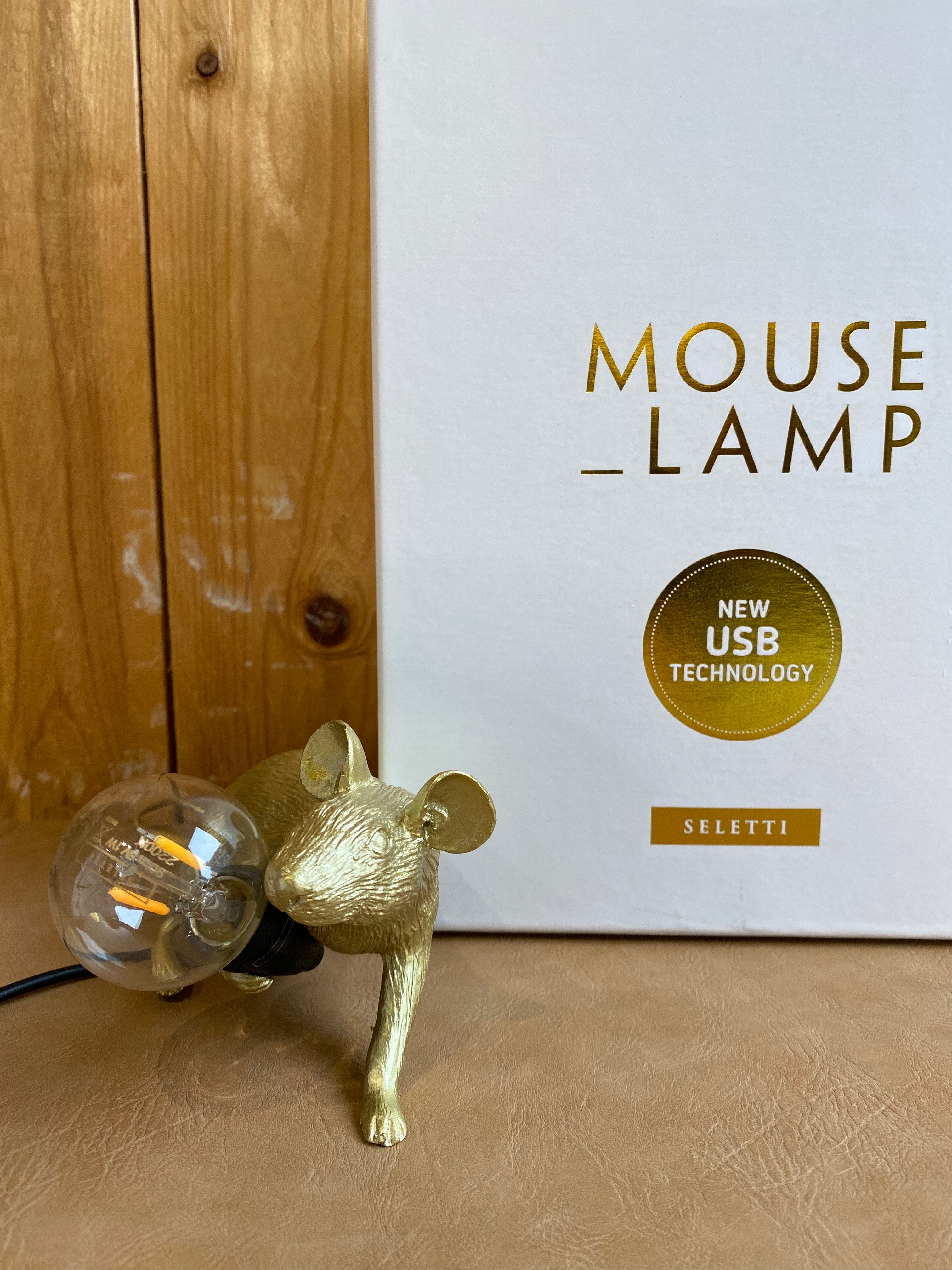 Lampada lop MOUSE LAMP GOLD SELETTI