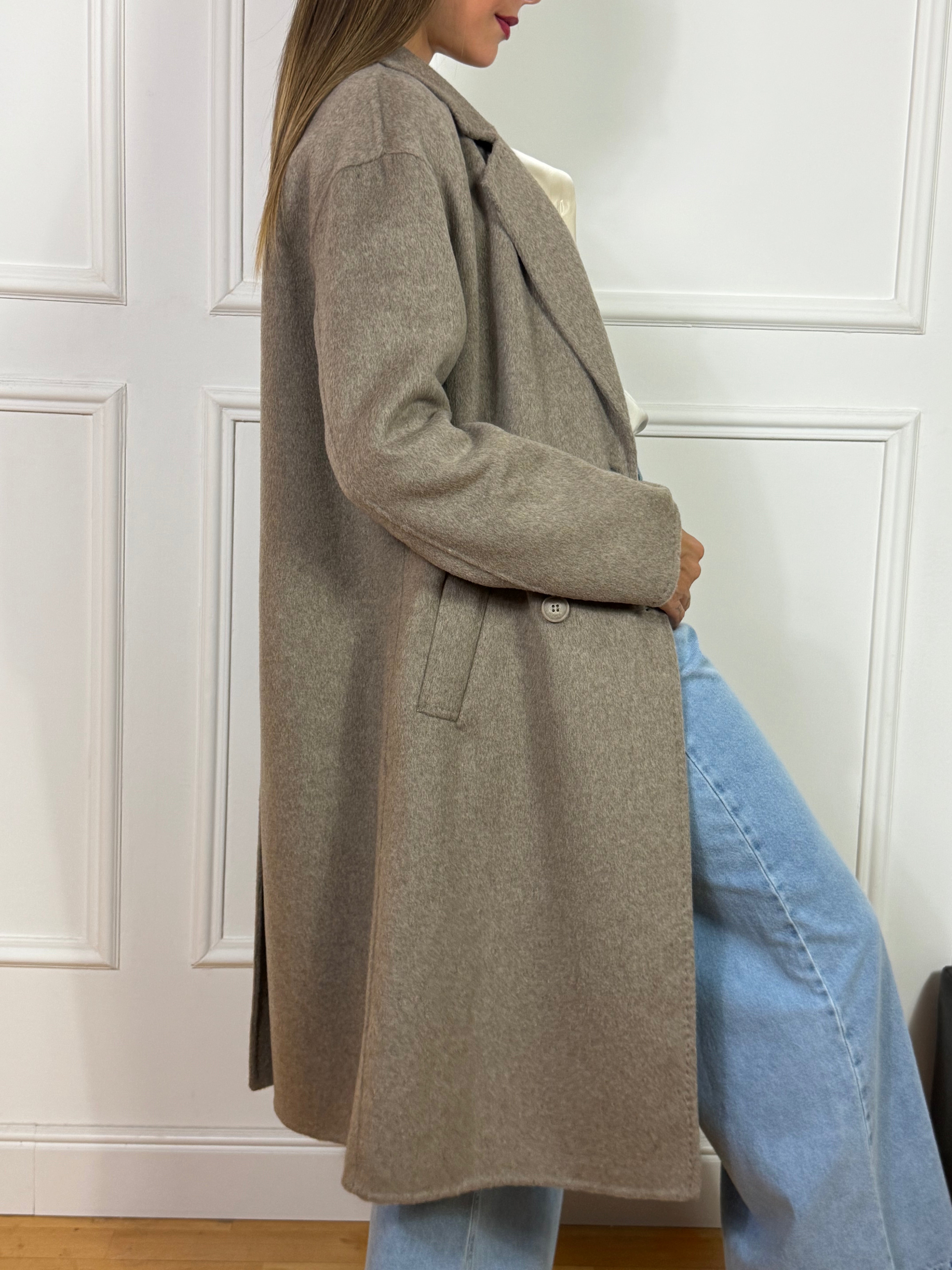 Cappotto lungo doppiopetto Have One rasato