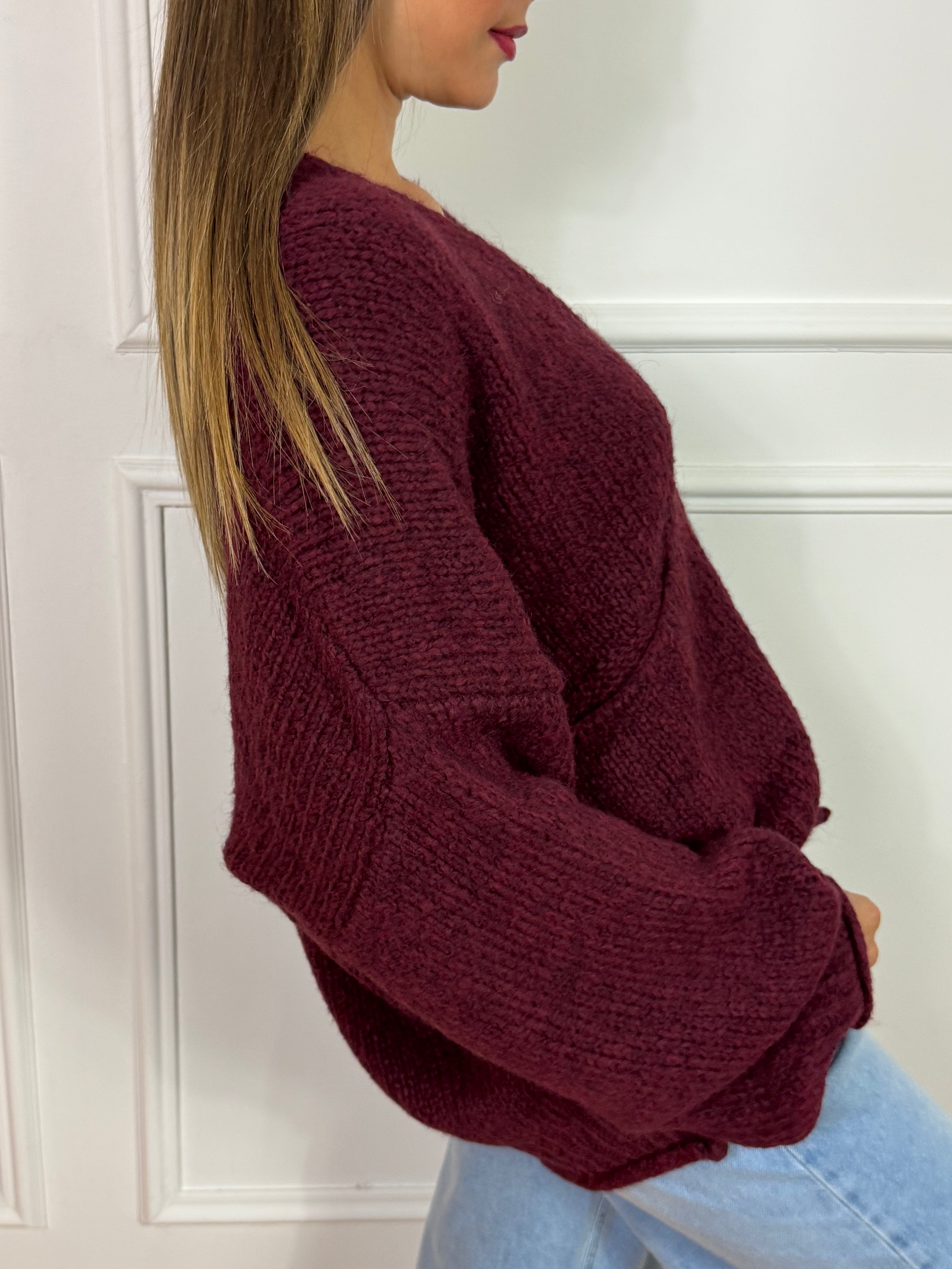 Cardigan OVER con bottoni Have One TINTA UNITA