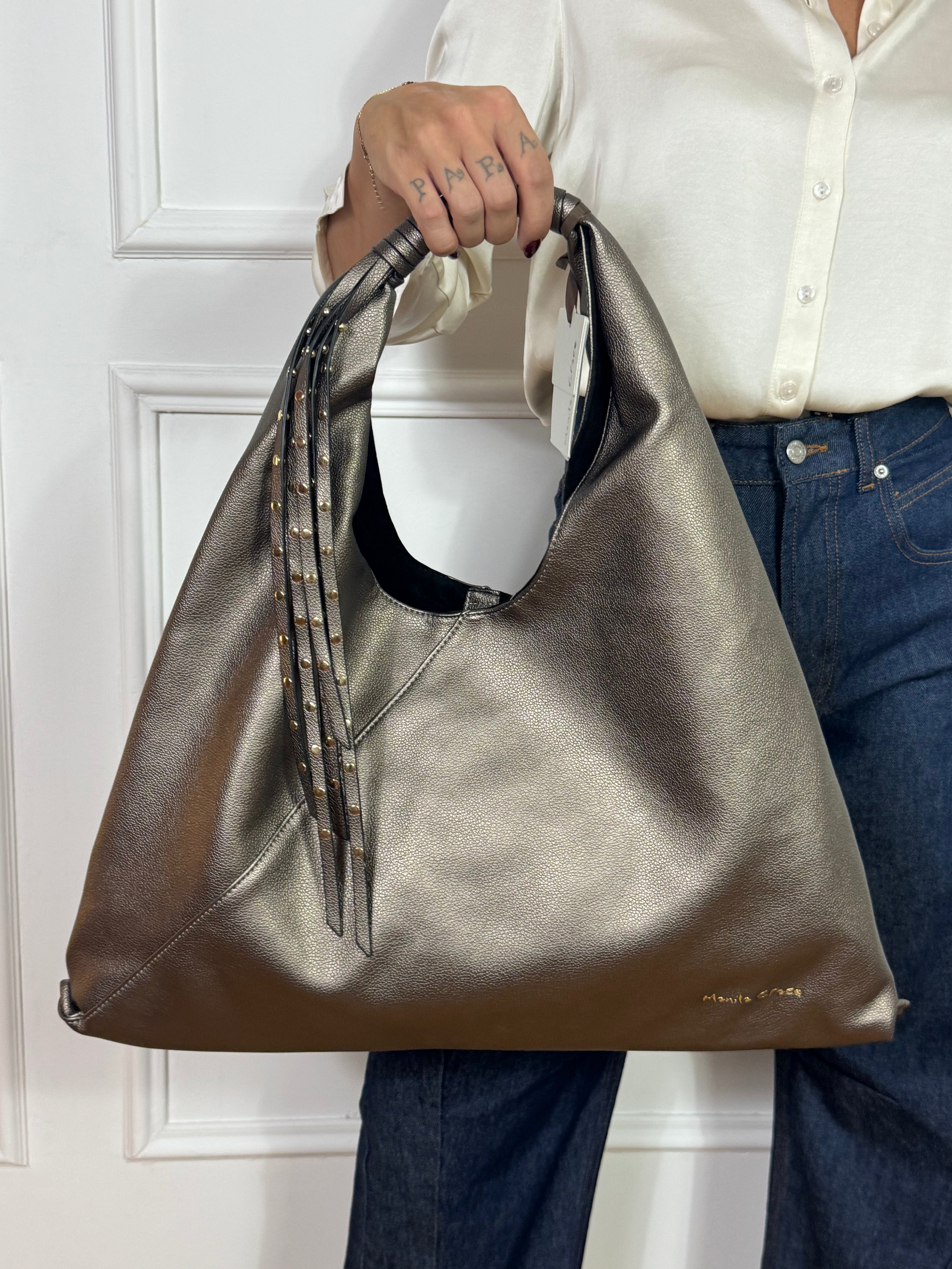 Borsa a sacca SAC BAG Manila Grace - FRANGE CON BORCHIE