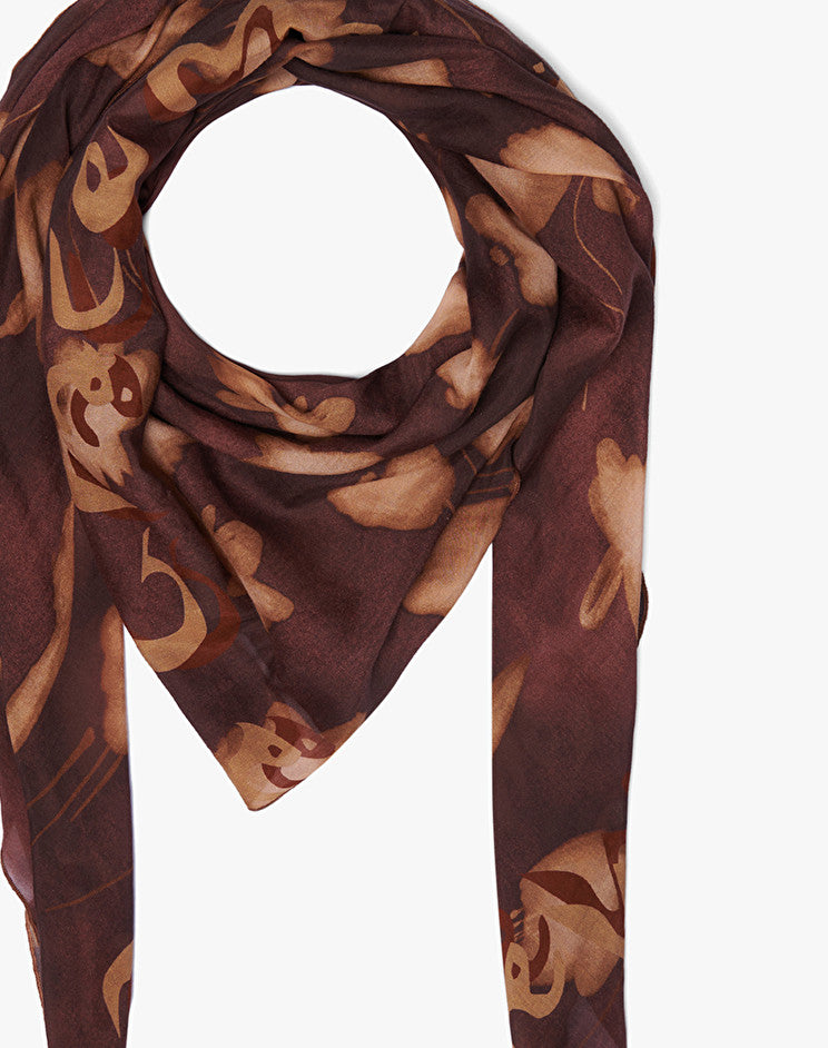 Foulard trapezio Manila Grace FIORI SFUMATI